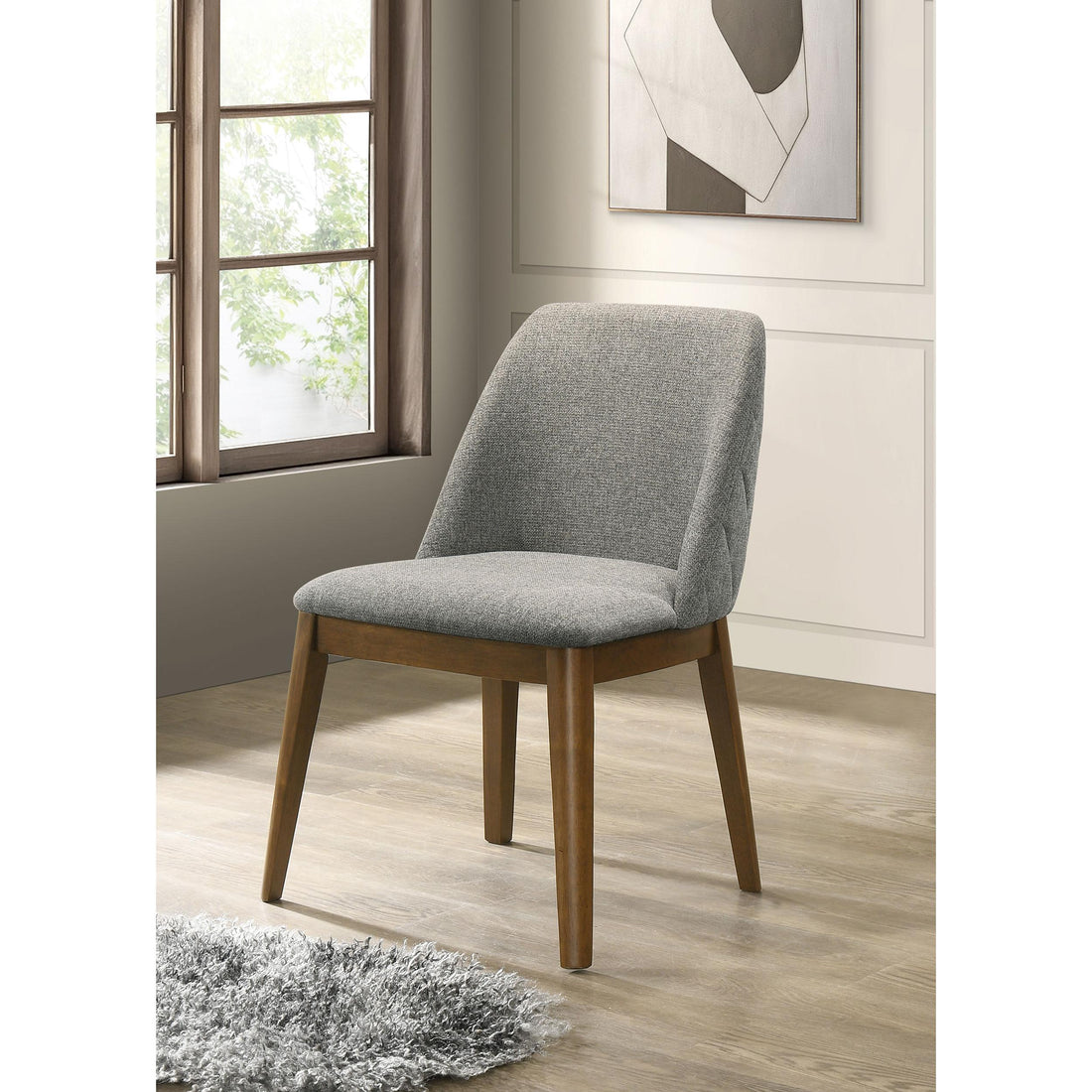  Coaster Furniture Franklin 193822 Set of 2 Upholstered Dining Side Chair - Grey IMAGE 1