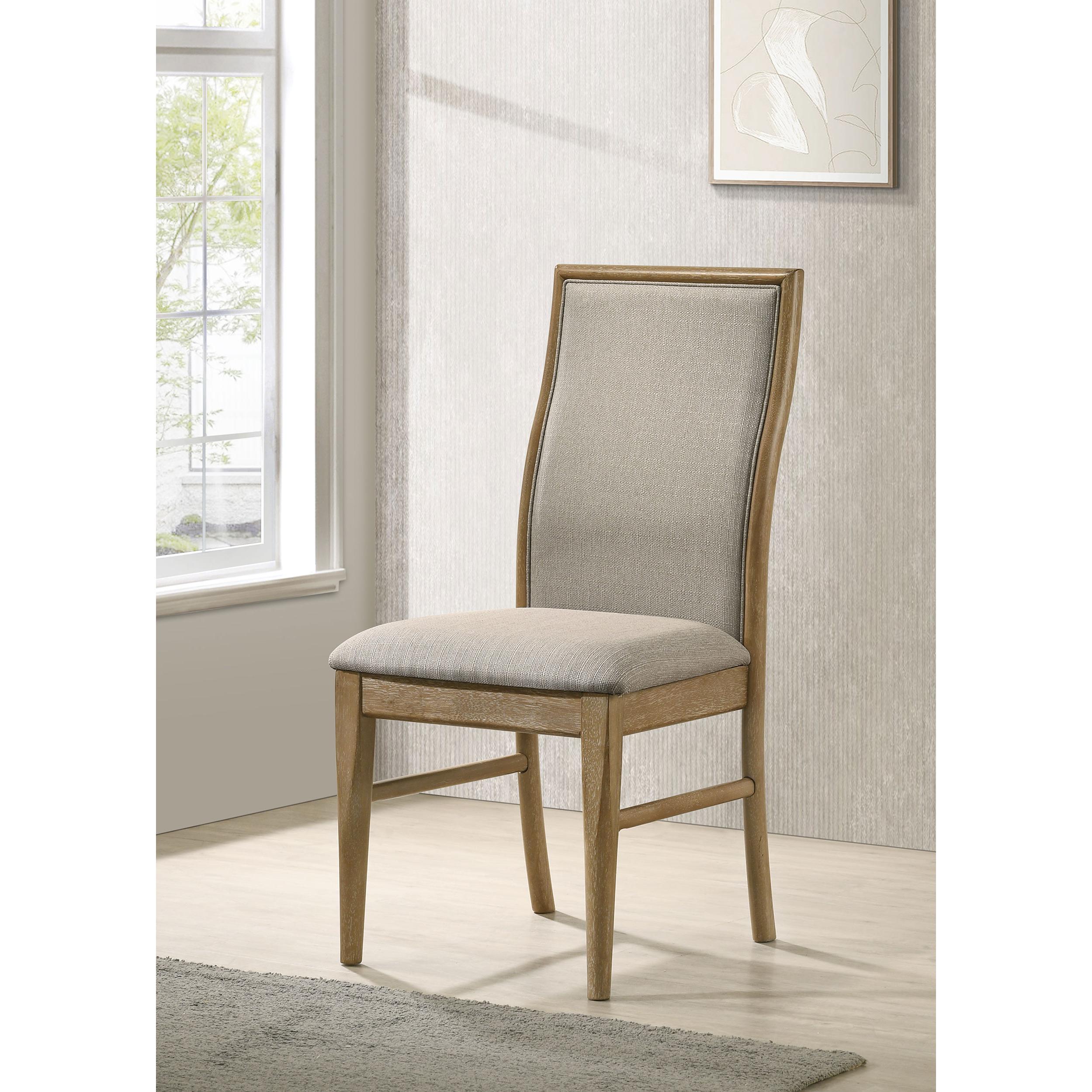  Coaster Furniture Adina 193612 Set of 2 Upholstered Dining Side Chair - Barley IMAGE 2