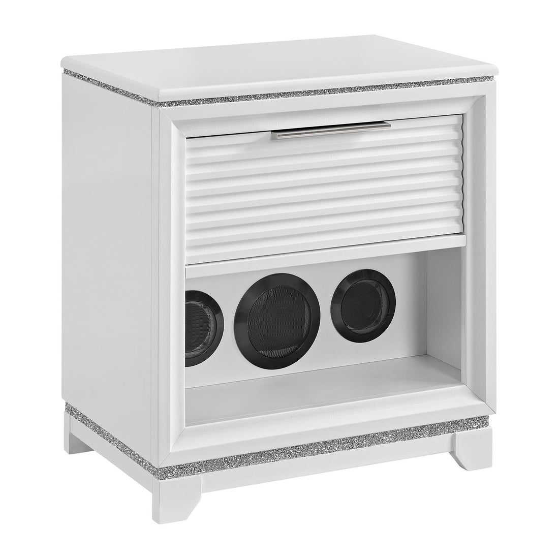  Elements International Denmark B-14260-7-NS1 1-Drawer Nightstand IMAGE 1