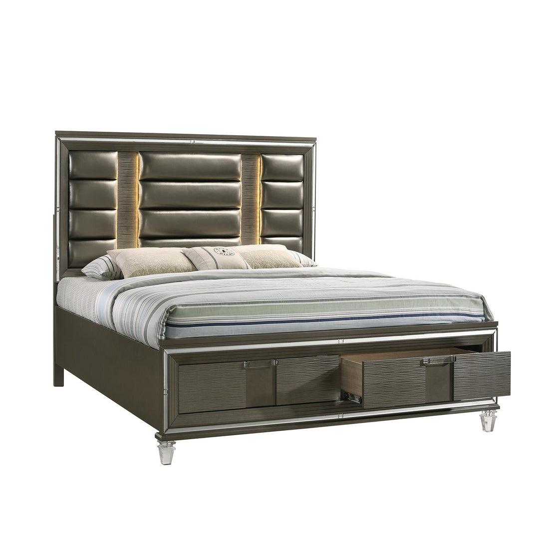  Elements International Twenty Nine TN600KB 2-Drawer King Storage Bed IMAGE 1