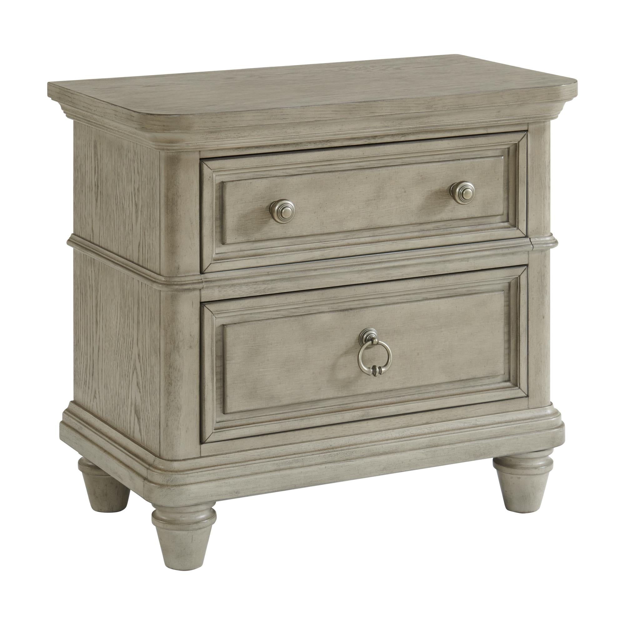  Elements International Whit-Ash B-11360-3-NS 2-Drawer Nightstand IMAGE 1