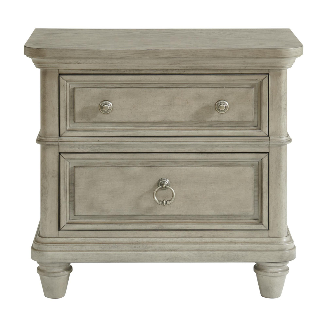  Elements International Whit-Ash B-11360-3-NS 2-Drawer Nightstand IMAGE 1
