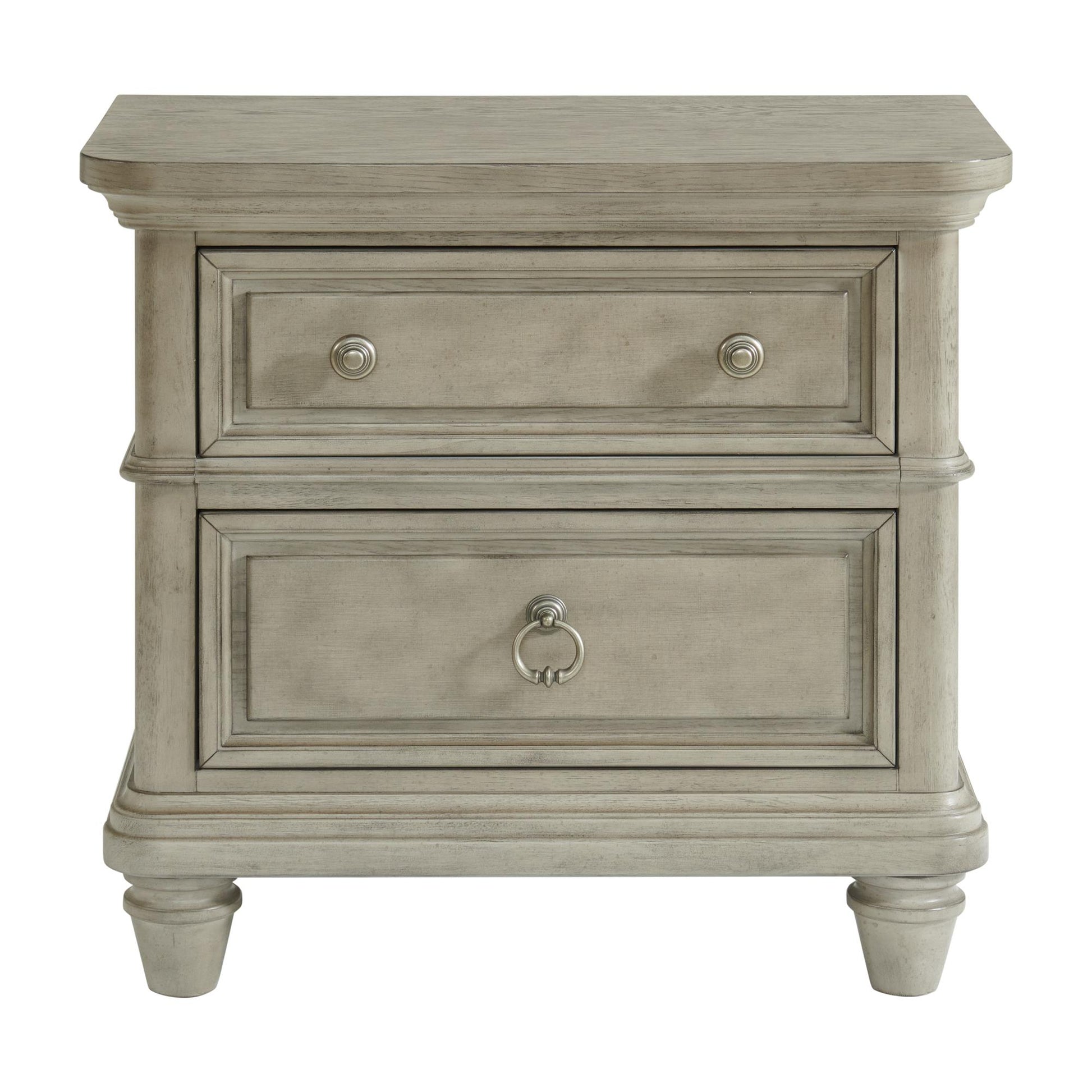  Elements International Whit-Ash B-11360-3-NS 2-Drawer Nightstand IMAGE 2