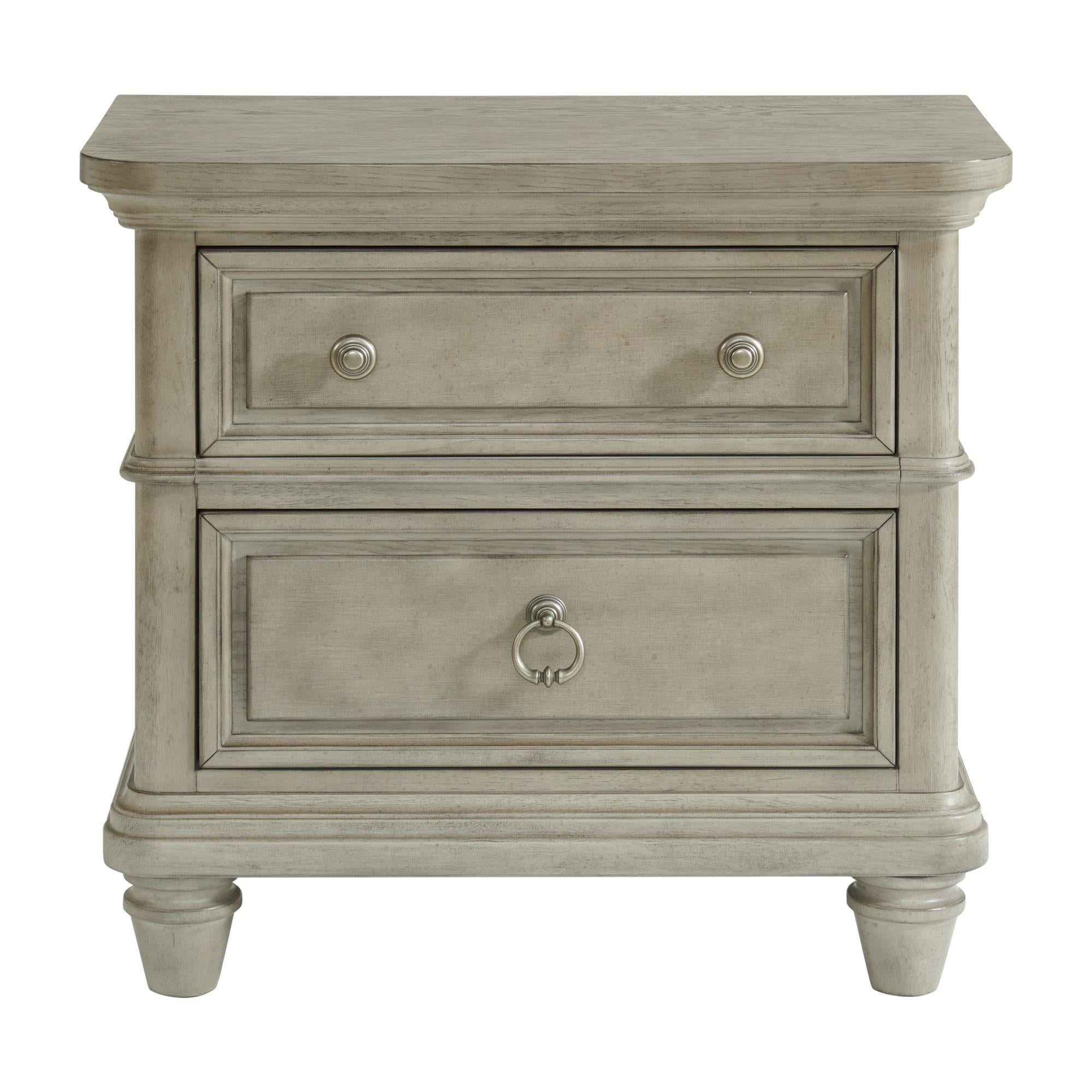  Elements International Whit-Ash B-11360-3-NS 2-Drawer Nightstand IMAGE 2