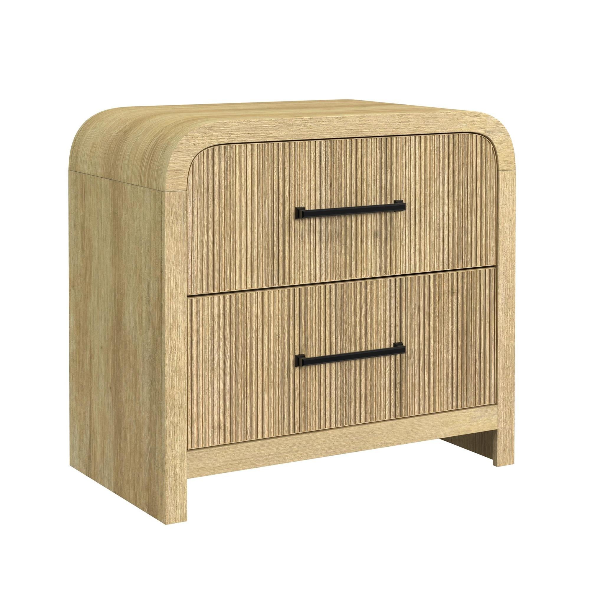  Elements International Ridgemont B-14440-6-NS2 2-Drawer Nightstand IMAGE 1
