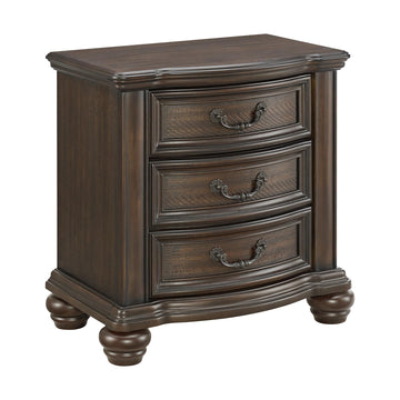  Elements International Brunswick B-13070-5-NS 2-Drawer Nightstand IMAGE 1