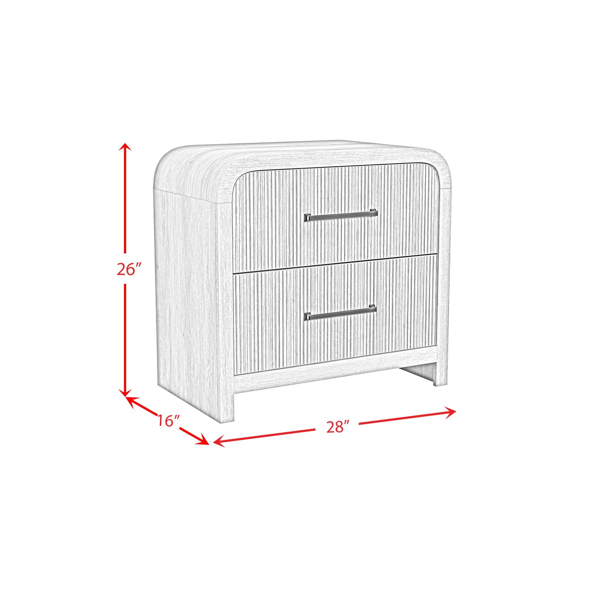  Elements International Ridgemont B-14440-8W-NS2 2-Drawer Nightstand IMAGE 15