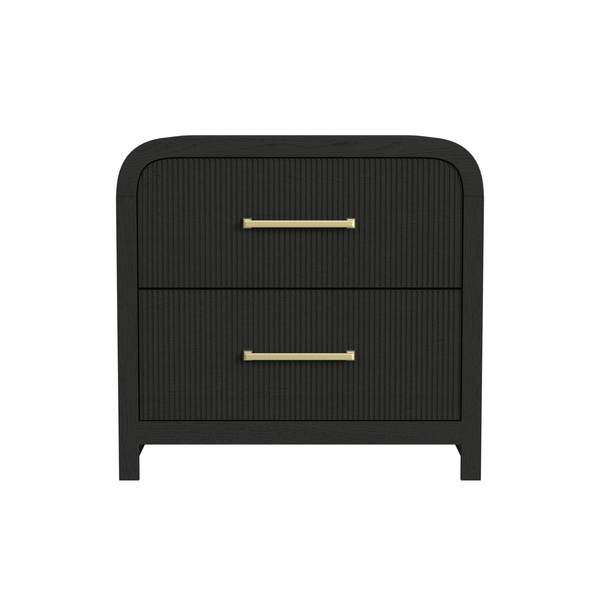  Elements International Ridgemont B-14440-8W-NS2 2-Drawer Nightstand IMAGE 2