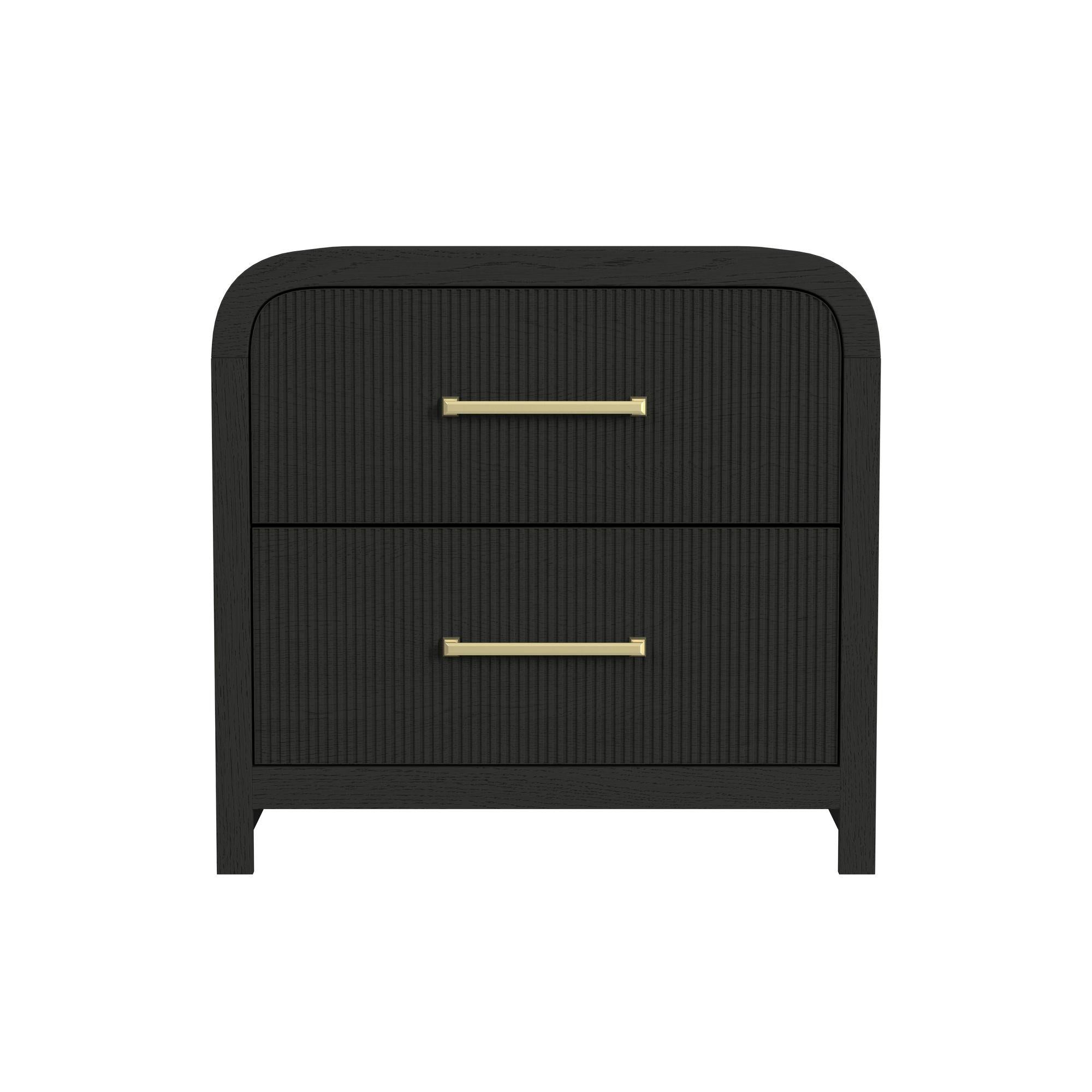  Elements International Ridgemont B-14440-8W-NS2 2-Drawer Nightstand IMAGE 2