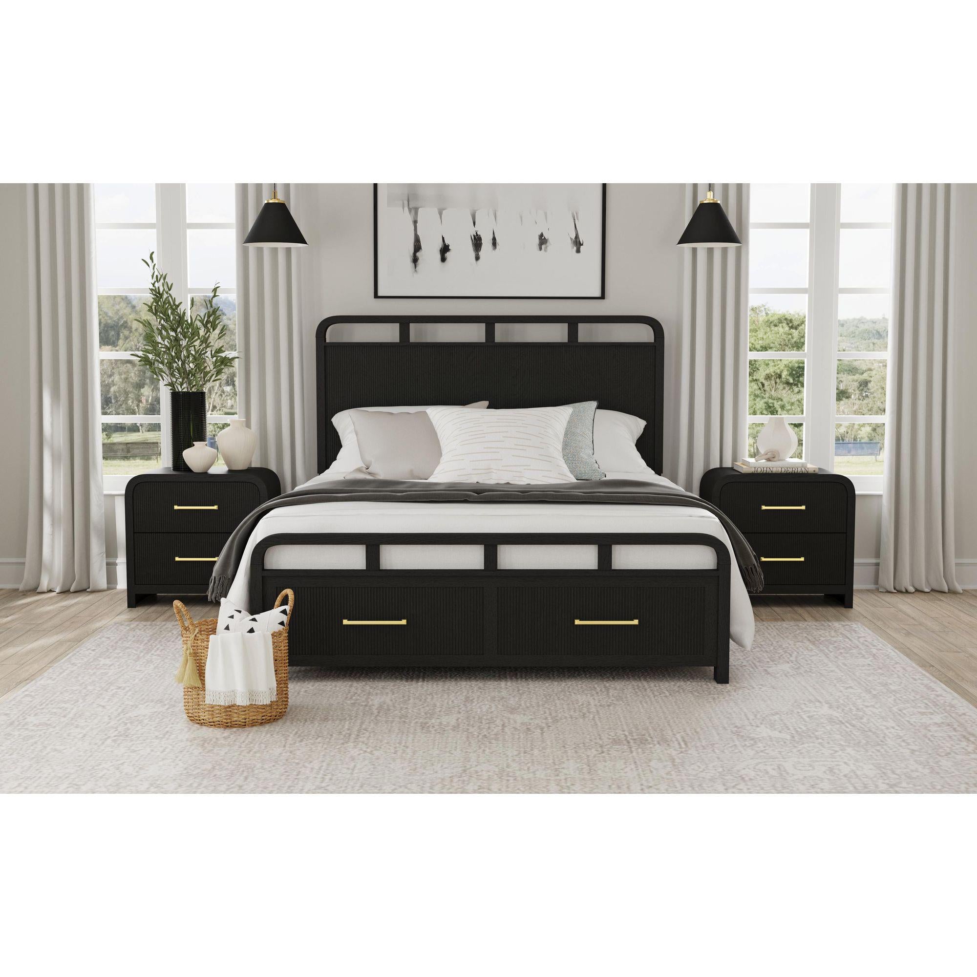  Elements International Ridgemont B-14440-8W-NS2 2-Drawer Nightstand IMAGE 3
