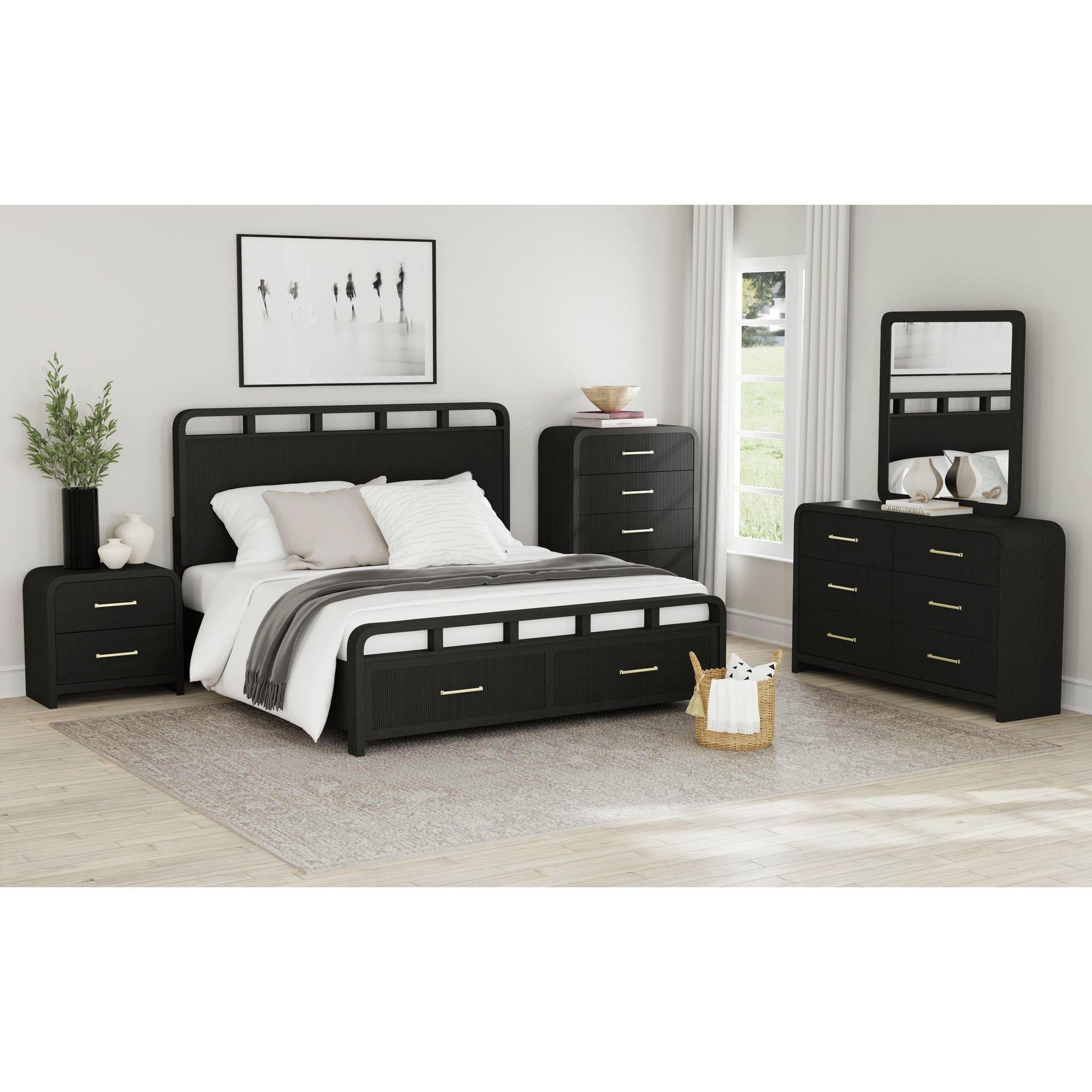  Elements International Ridgemont B-14440-8W-NS2 2-Drawer Nightstand IMAGE 5
