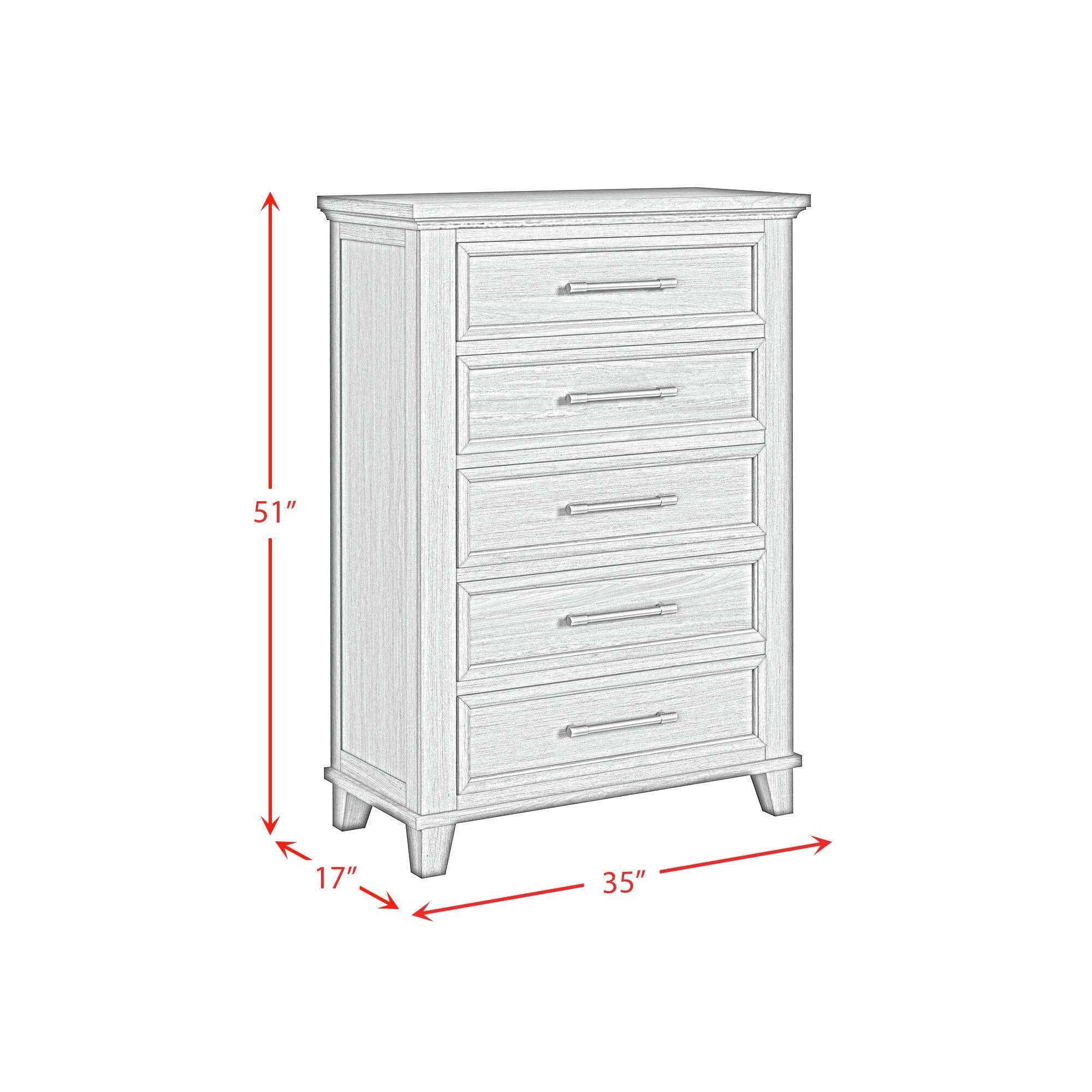  Elements International Canterbury B-13030-7-CH 5-Drawer Chest IMAGE 8