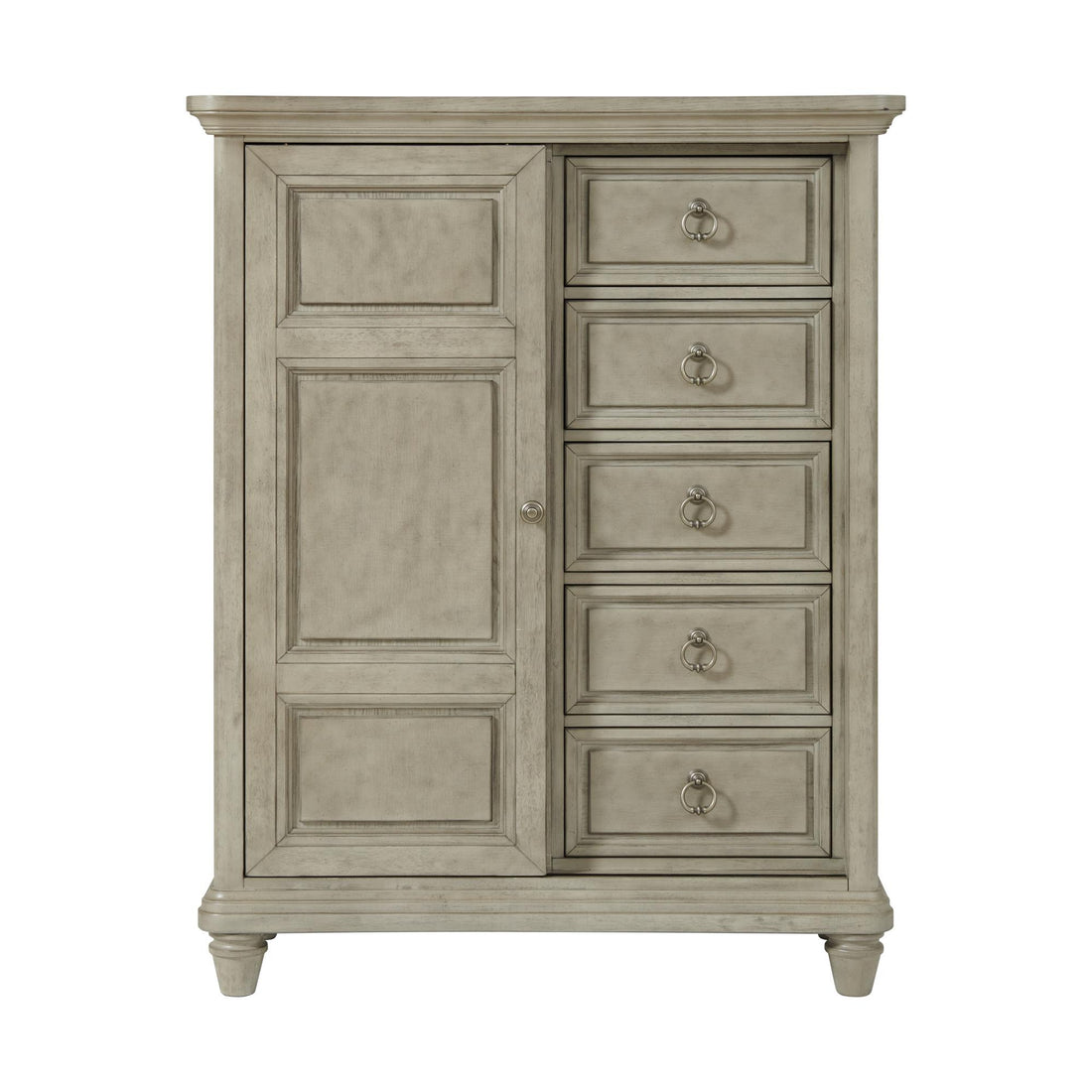  Elements International Whit-Ash B-11360-3-CH2 5-Drawer Door Chest IMAGE 1