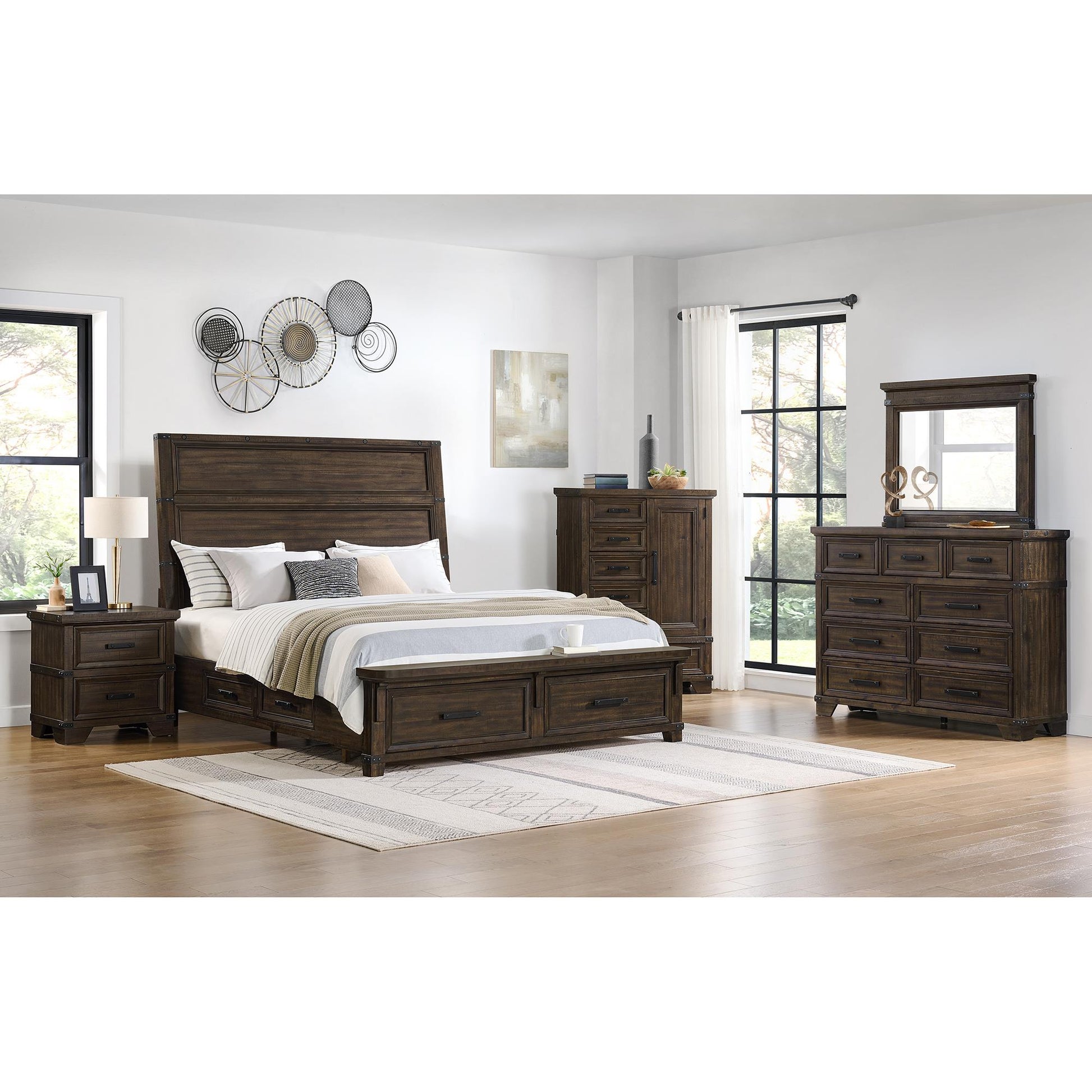  Elements International Colorado City B-13010-8-CH2 6-Drawer Door Chest IMAGE 3