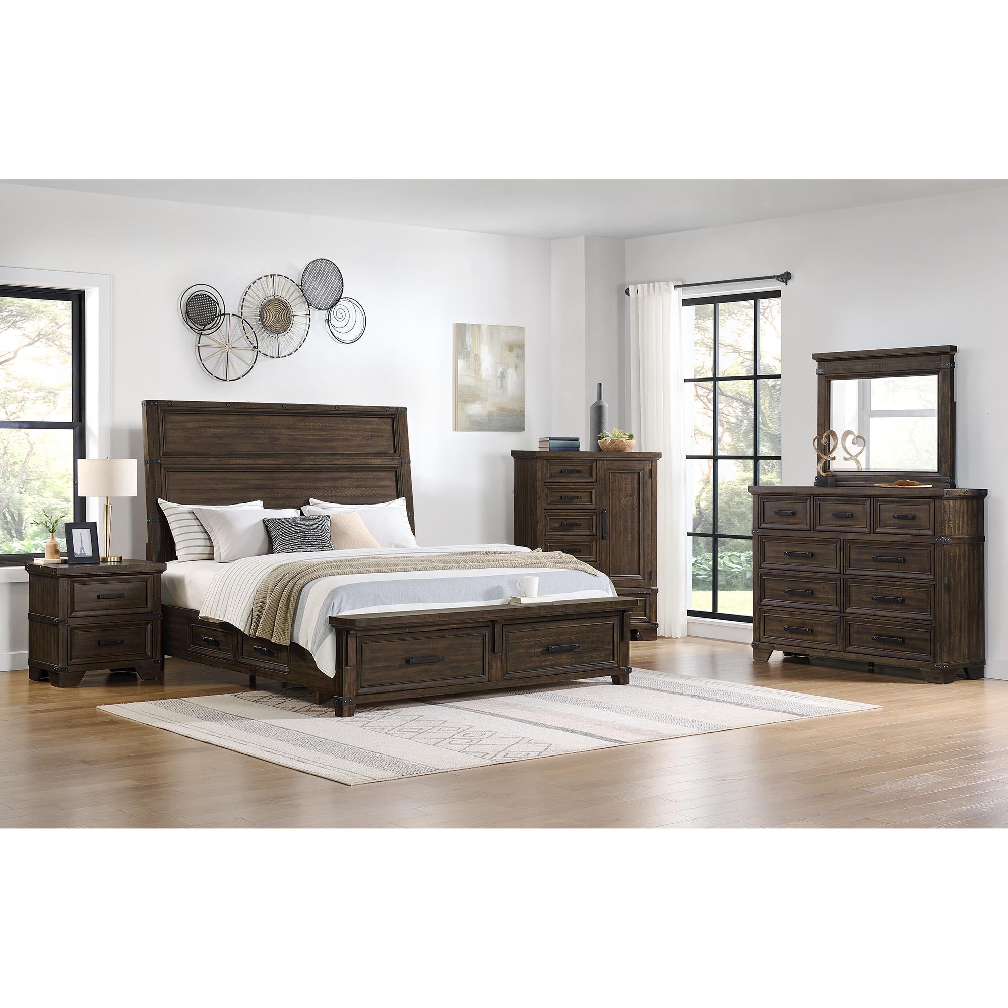  Elements International Colorado City B-13010-8-CH2 6-Drawer Door Chest IMAGE 3