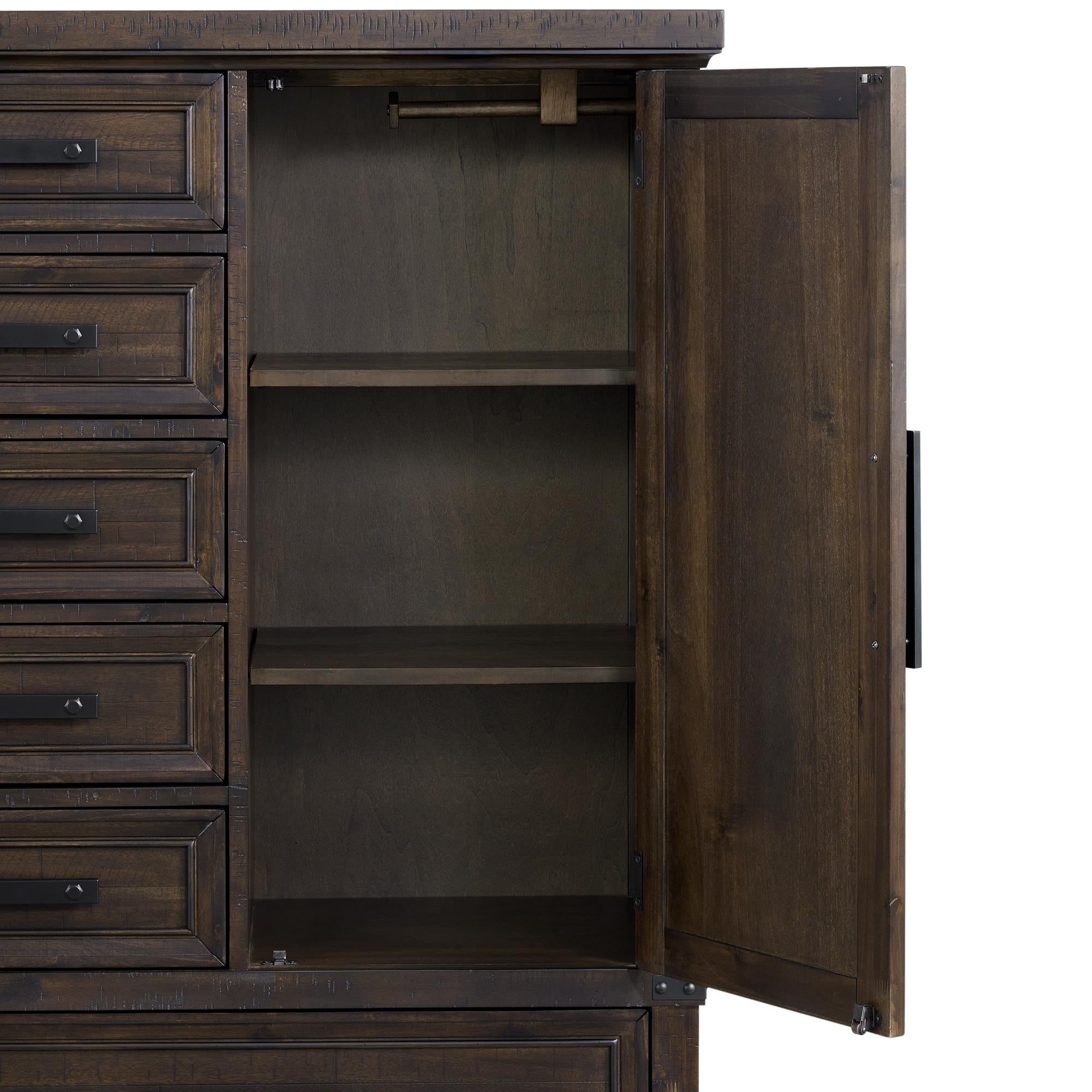  Elements International Colorado City B-13010-8-CH2 6-Drawer Door Chest IMAGE 5