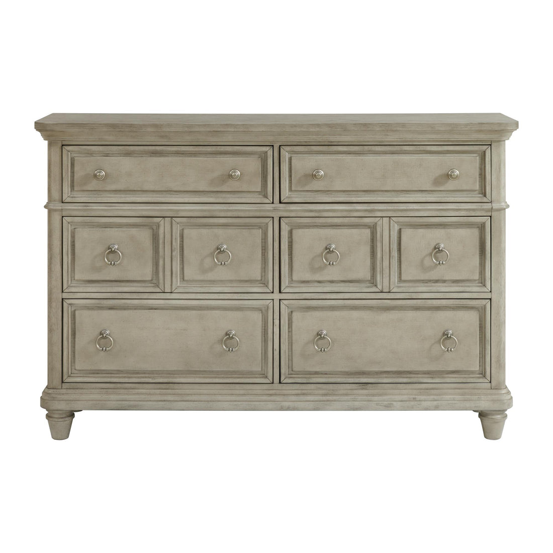  Elements International Whit-Ash B-11360-3-DR 6-Drawer Dresser IMAGE 1
