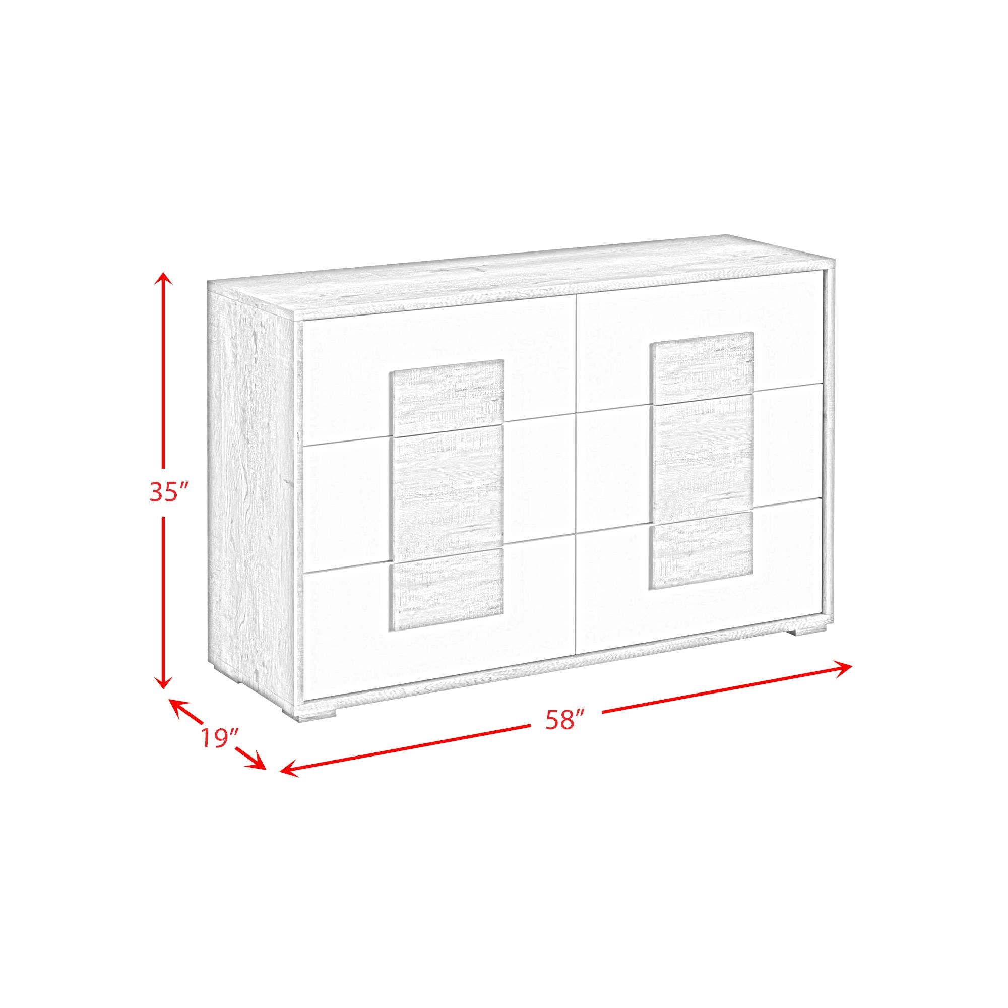  Elements International San Matteo B-16010-7-DR 6-Drawer Dresser IMAGE 9
