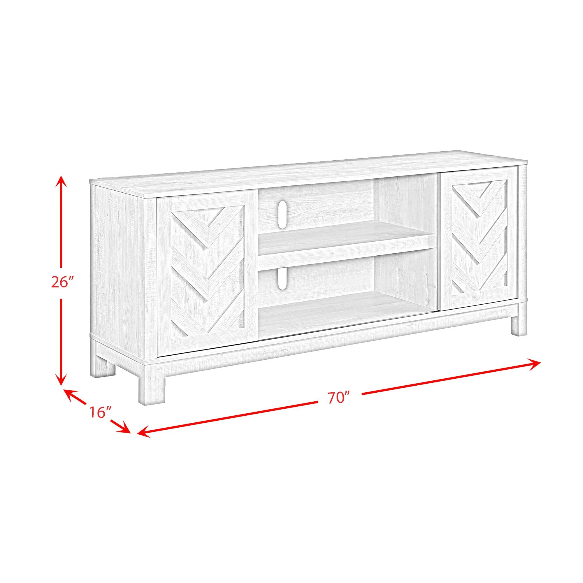  Elements International Eleanor LA-6460-3-TV2 70" Tv Stand IMAGE 9