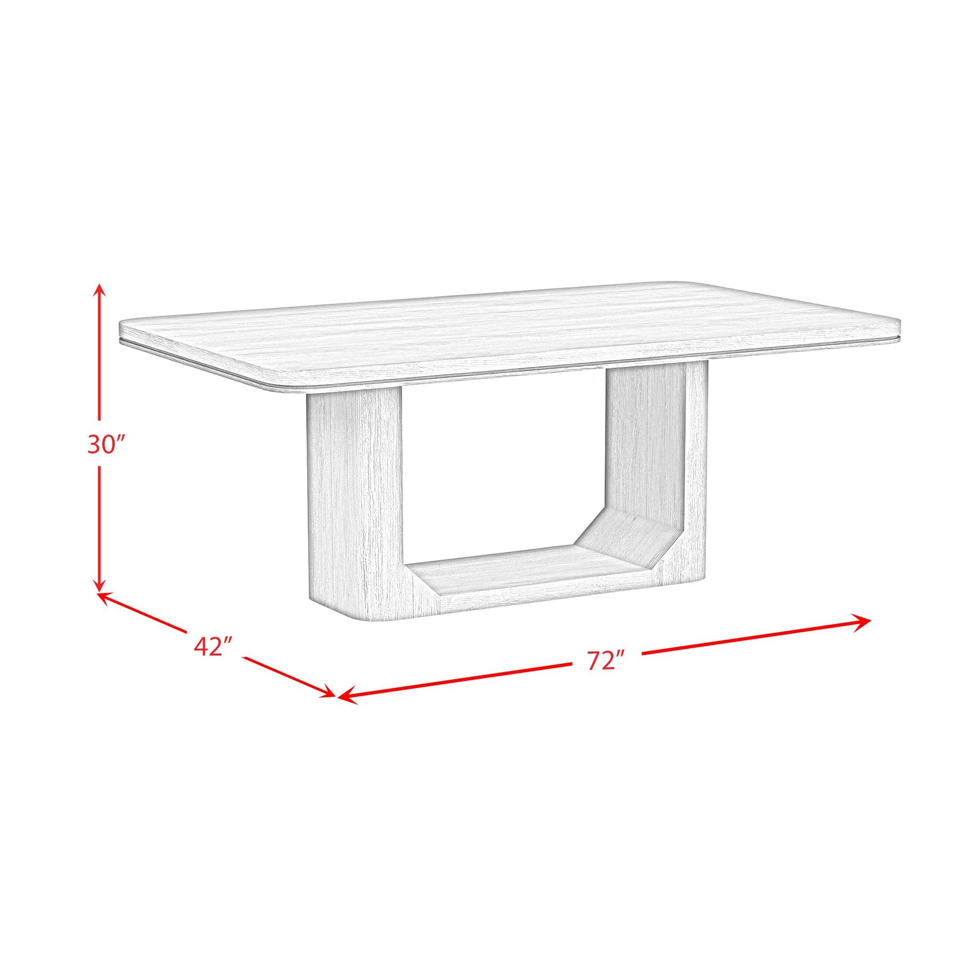  Elements International Rosalie D-16860-6-DT 72" Rectangular Dining Table IMAGE 8