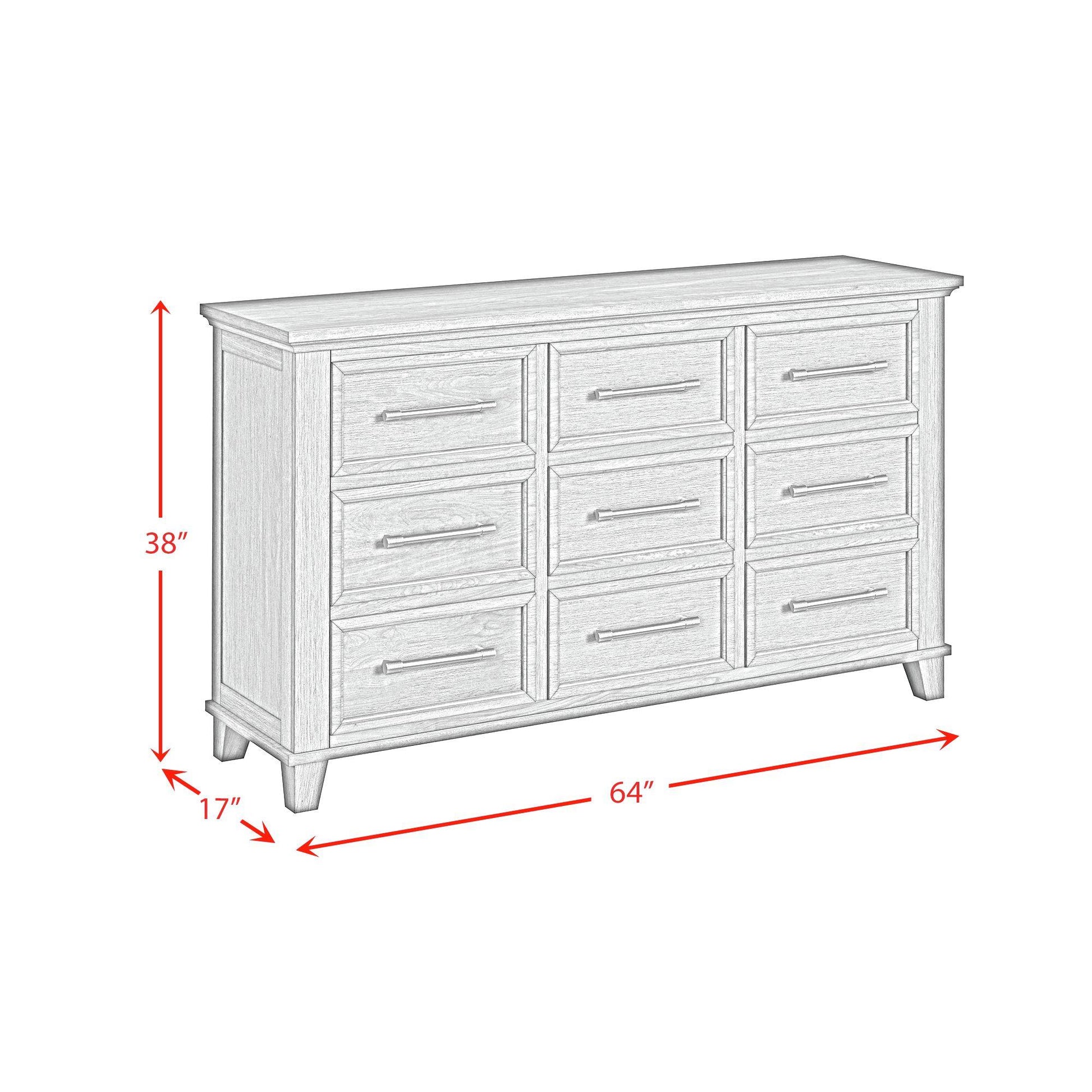  Elements International Canterbury B-13030-3-DR 9-Drawer Dresser IMAGE 9