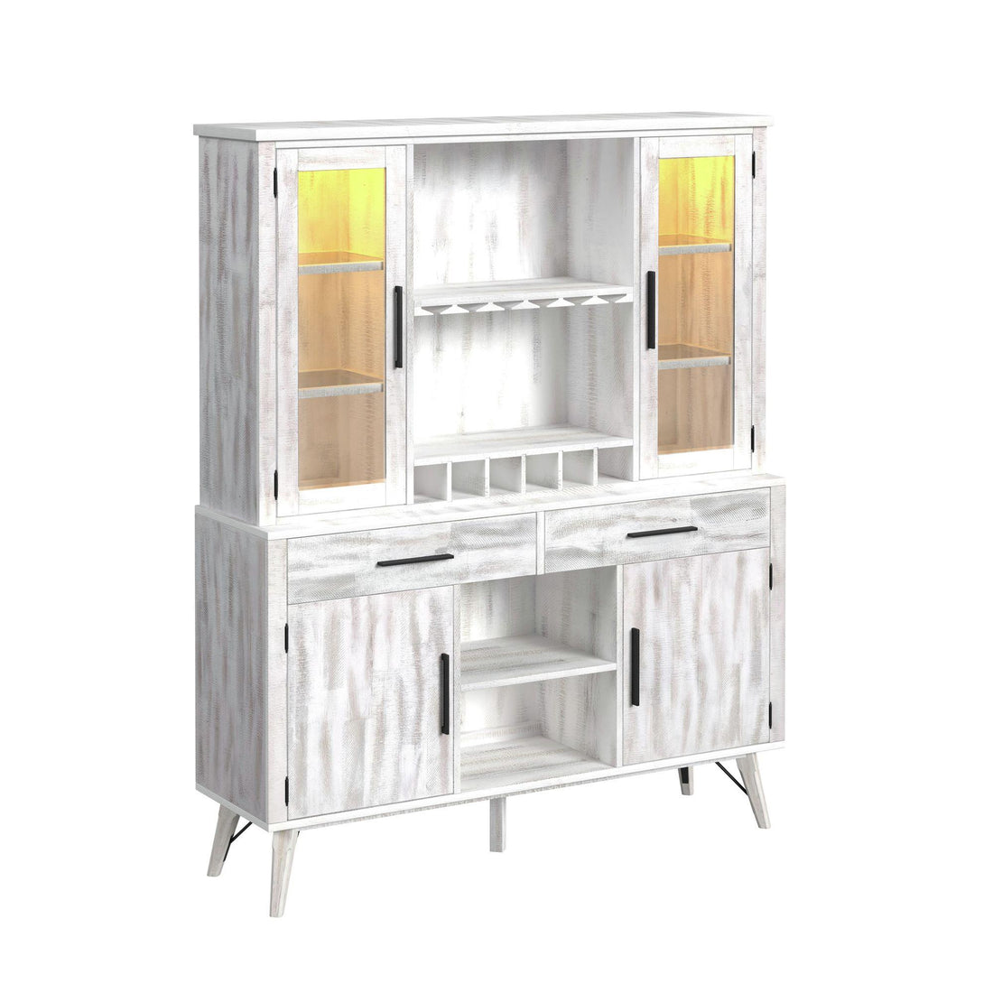  Elements International Rogen Rustic D-12850-7-BFHT Buffet & Hutch IMAGE 1