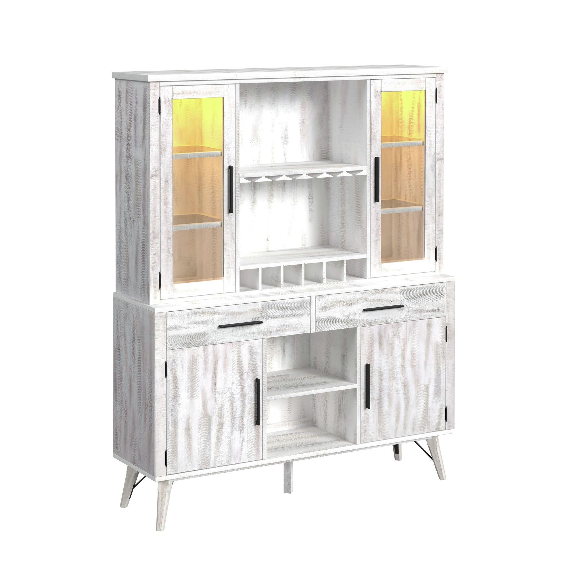  Elements International Rogen Rustic D-12850-7-BFHT Buffet & Hutch IMAGE 1