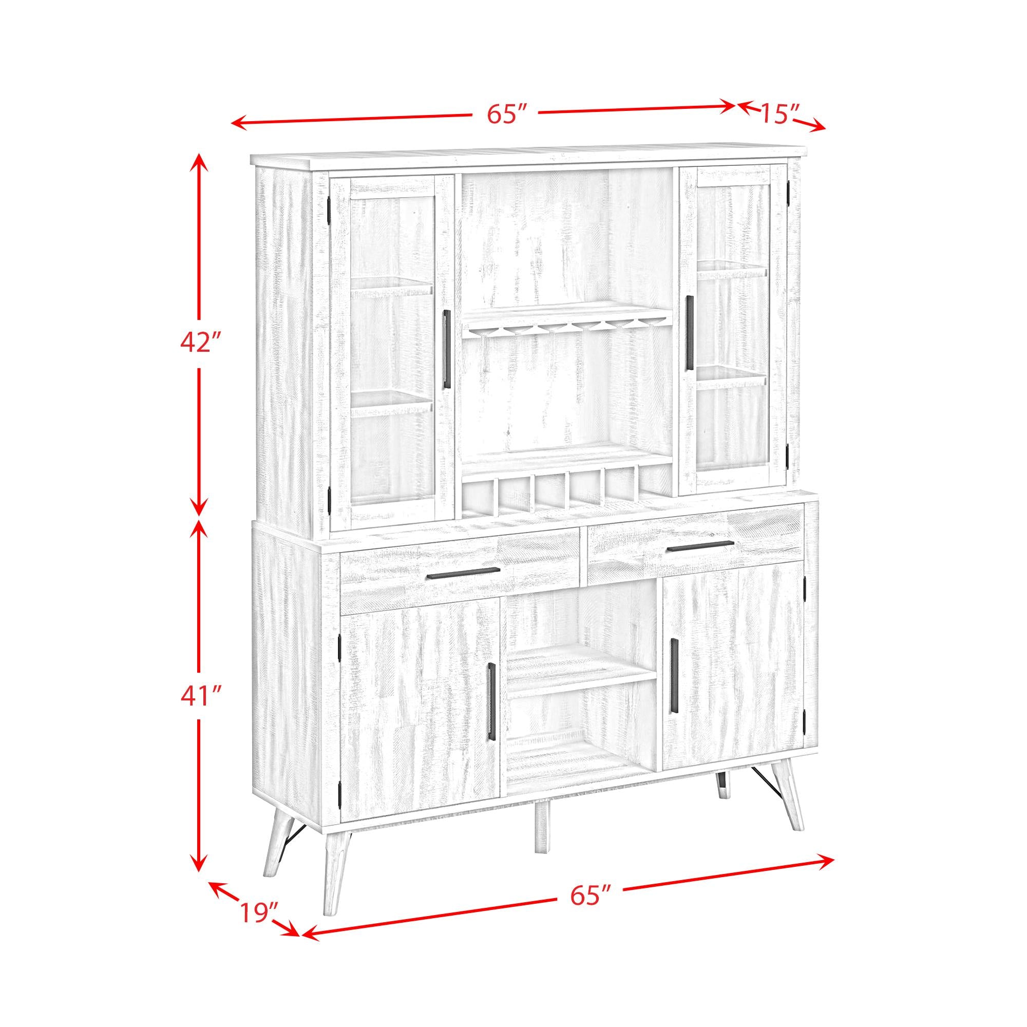  Elements International Rogen Rustic D-12850-7-BFHT Buffet & Hutch IMAGE 13