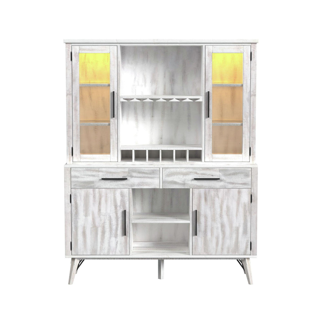  Elements International Rogen Rustic D-12850-7-BFHT Buffet & Hutch IMAGE 1