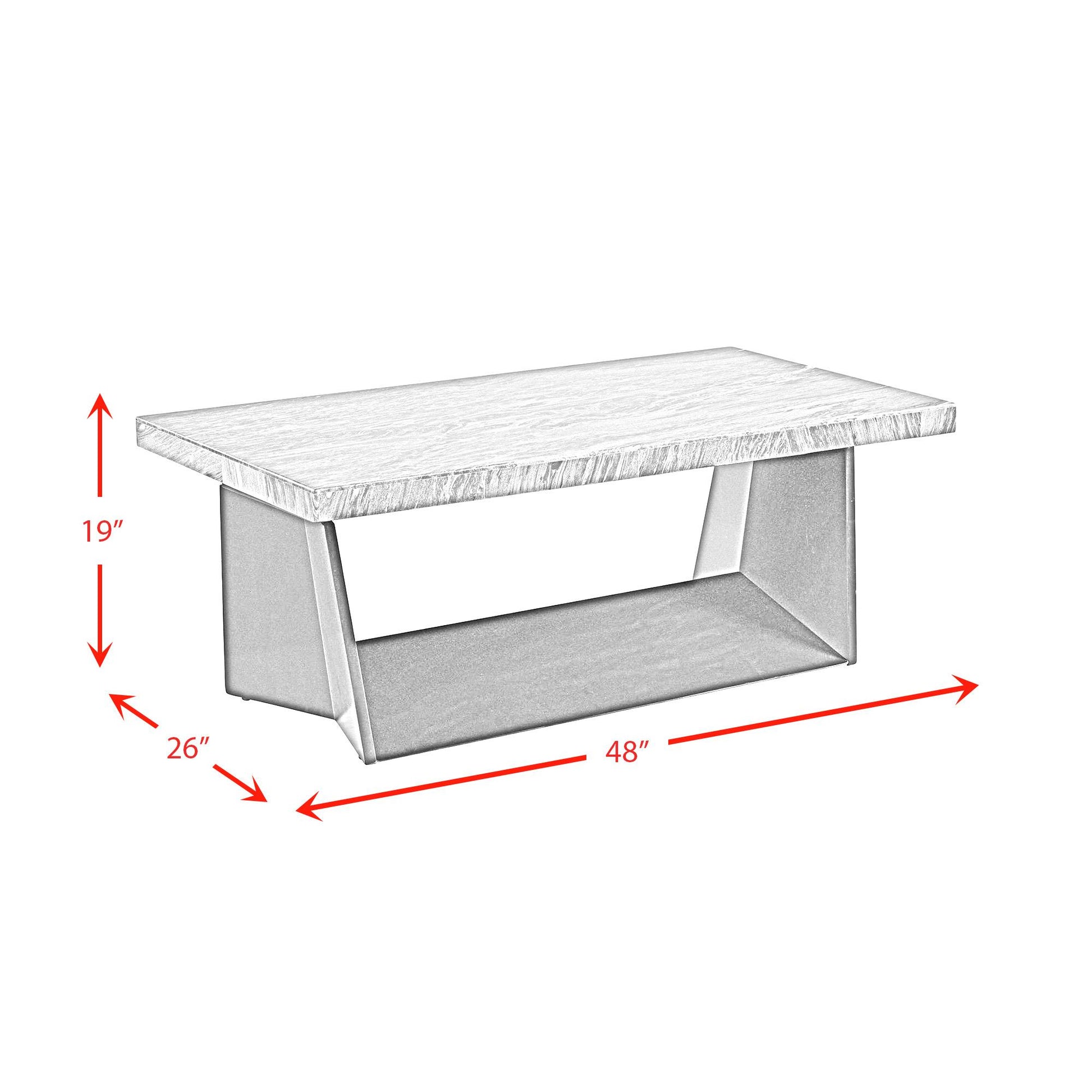  Elements International Beckley CTBY800CTC Coffee Table Complete IMAGE 10