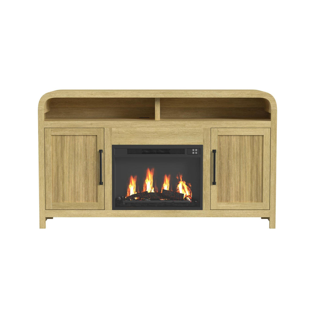  Elements International Ridgemont LA-14440-6-FP Complete 60" Fireplace Cabinet IMAGE 1