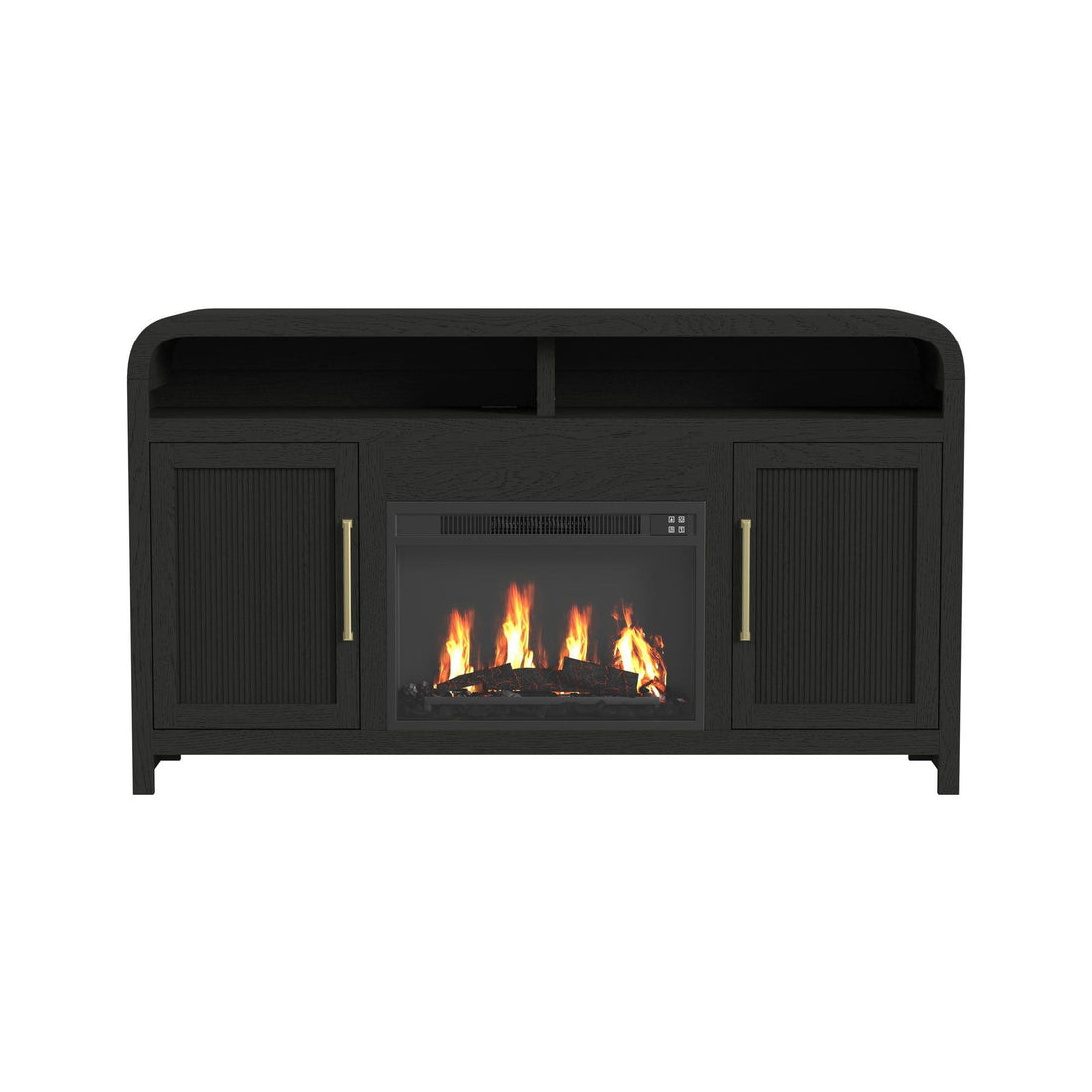  Elements International Ridgemont LA-14440-8W-FP Complete 60" Fireplace Cabinet IMAGE 1