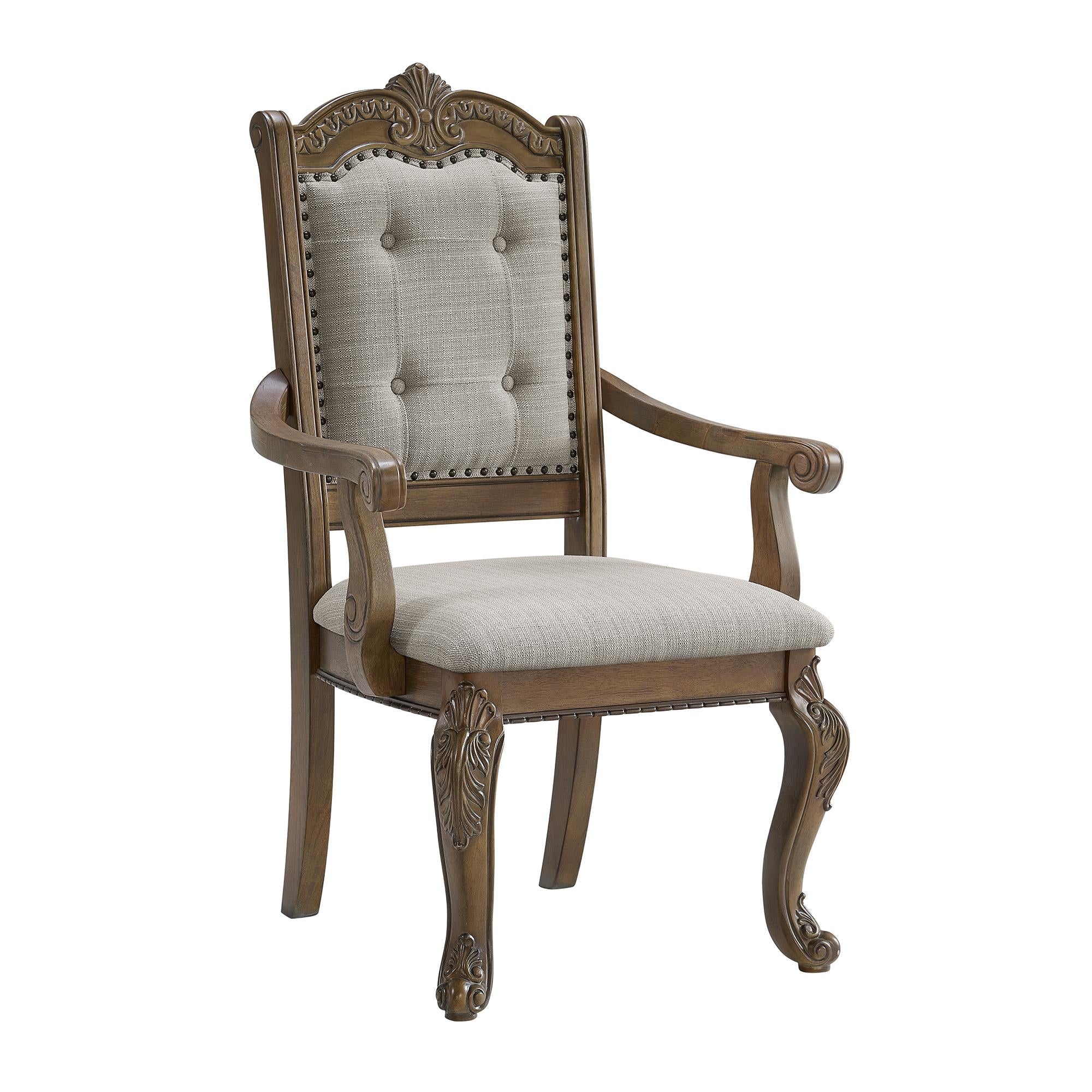  Elements International Madison Park D-10460-5-AC Dining Arm Chair IMAGE 1