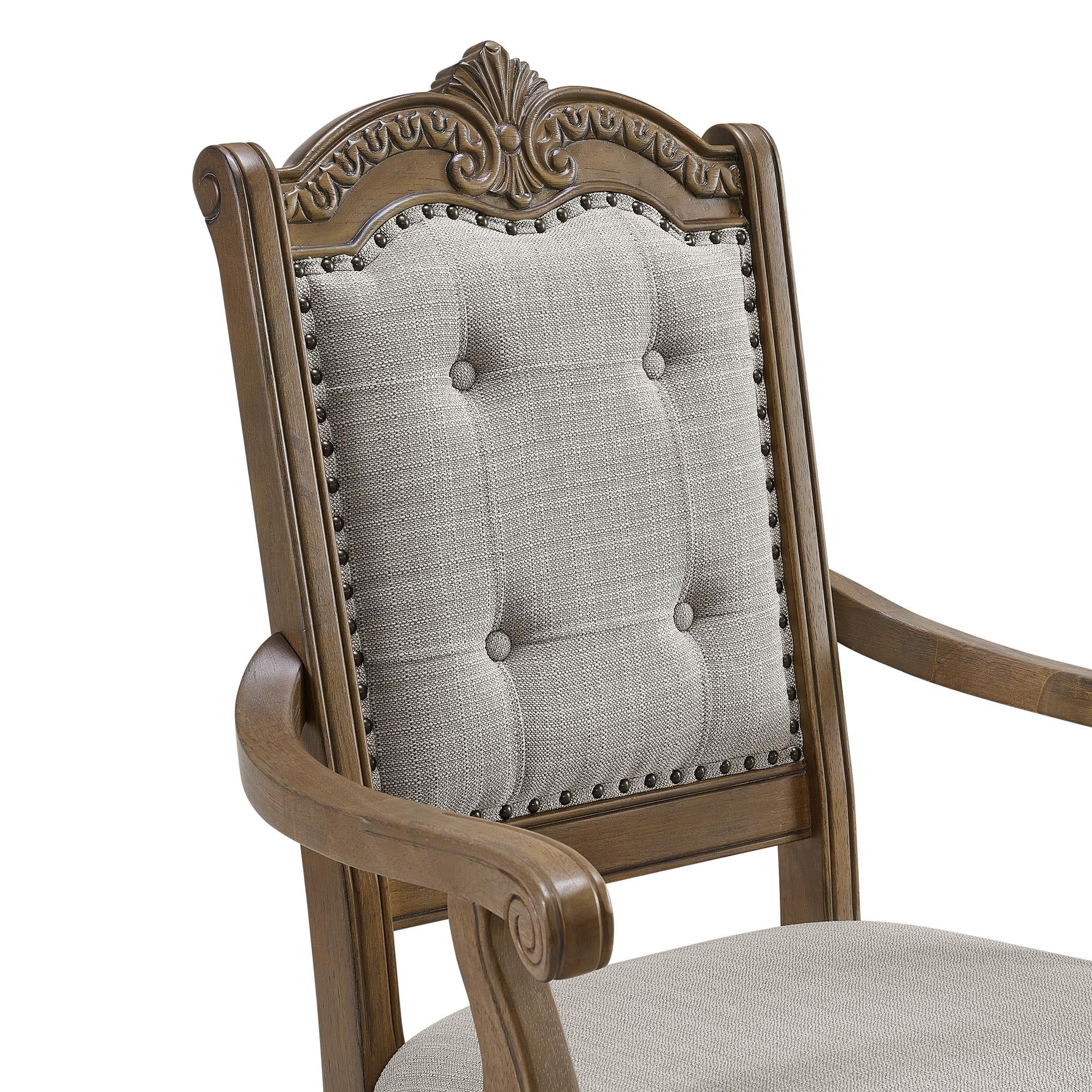  Elements International Madison Park D-10460-5-AC Dining Arm Chair IMAGE 4