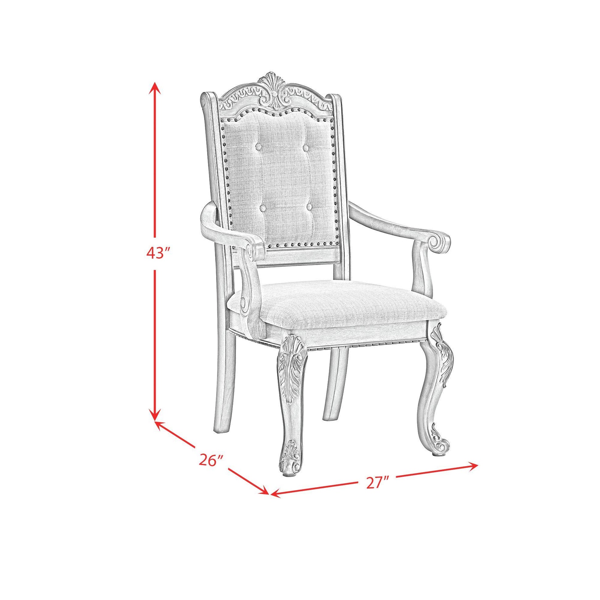  Elements International Madison Park D-10460-5-AC Dining Arm Chair IMAGE 9