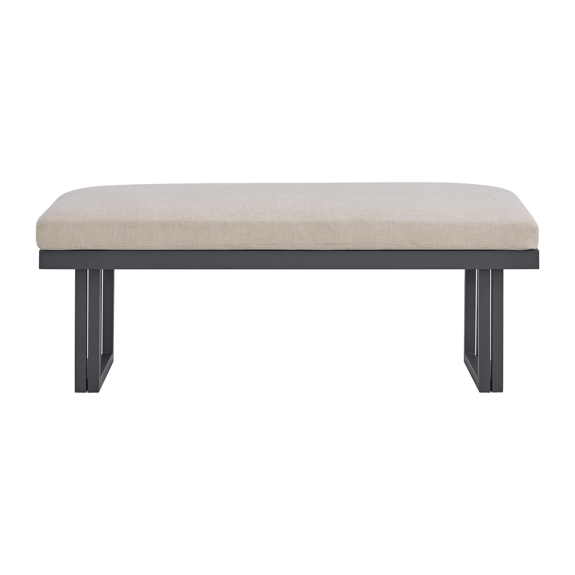  Elements International Playa O-16230-3-BN Dining Bench IMAGE 2