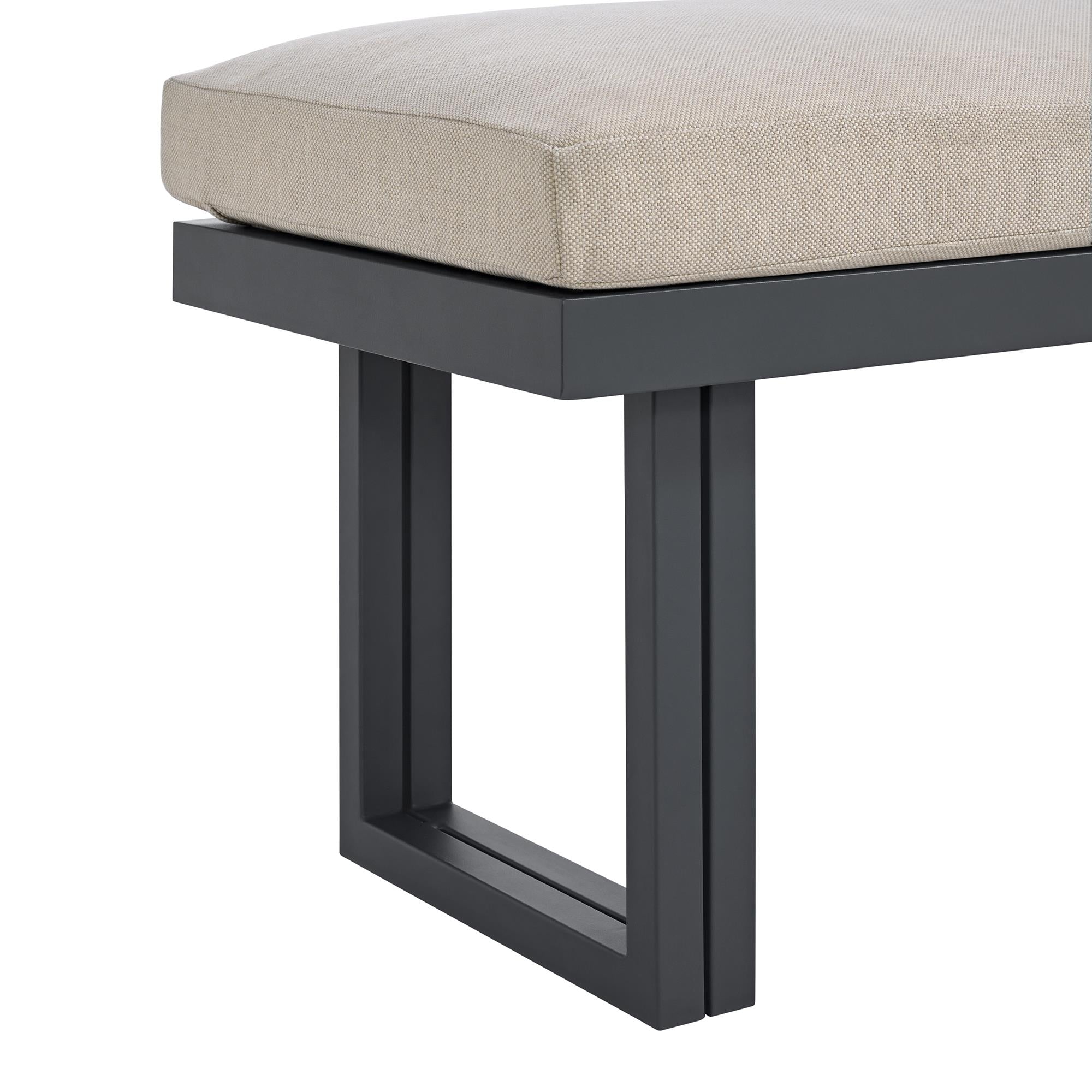 Elements International Playa O-16230-3-BN Dining Bench IMAGE 4