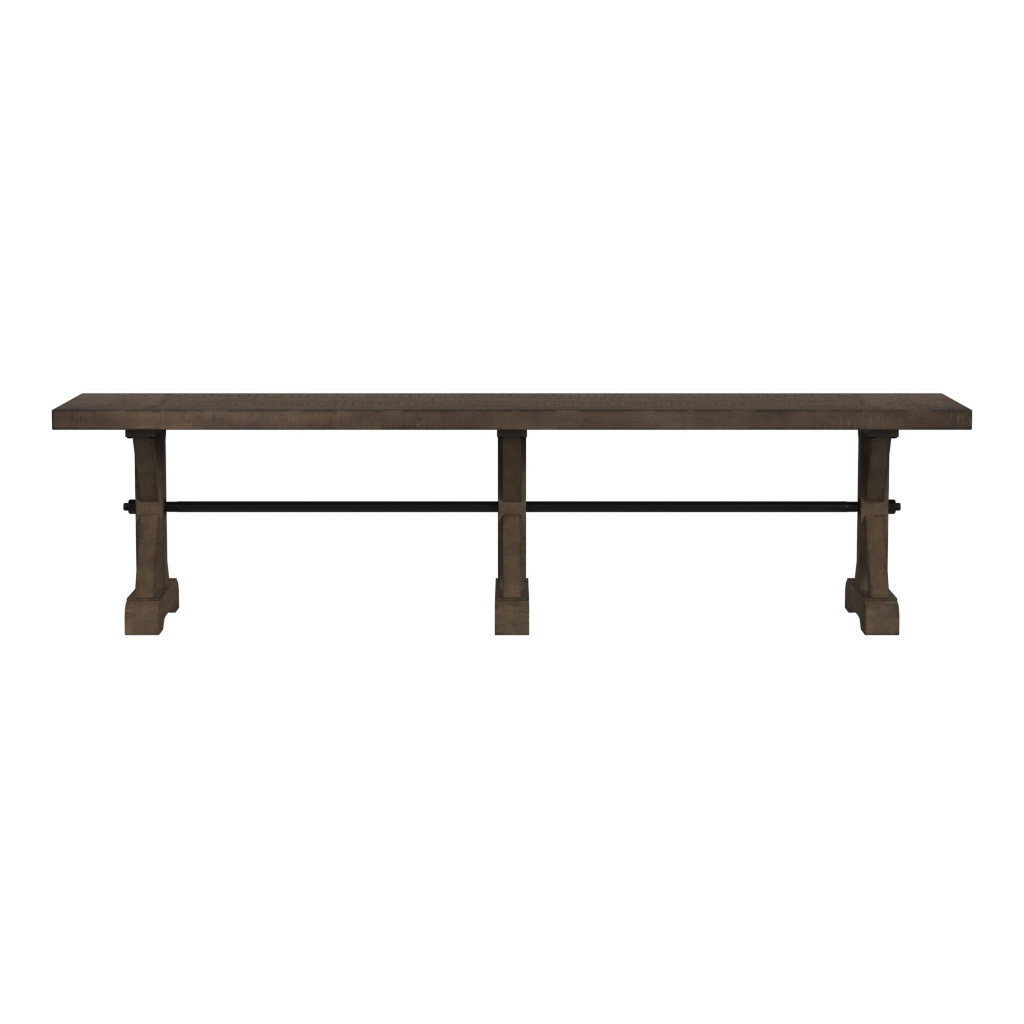  Elements International Yellowstone D-12830-3-BN Dining Bench IMAGE 2