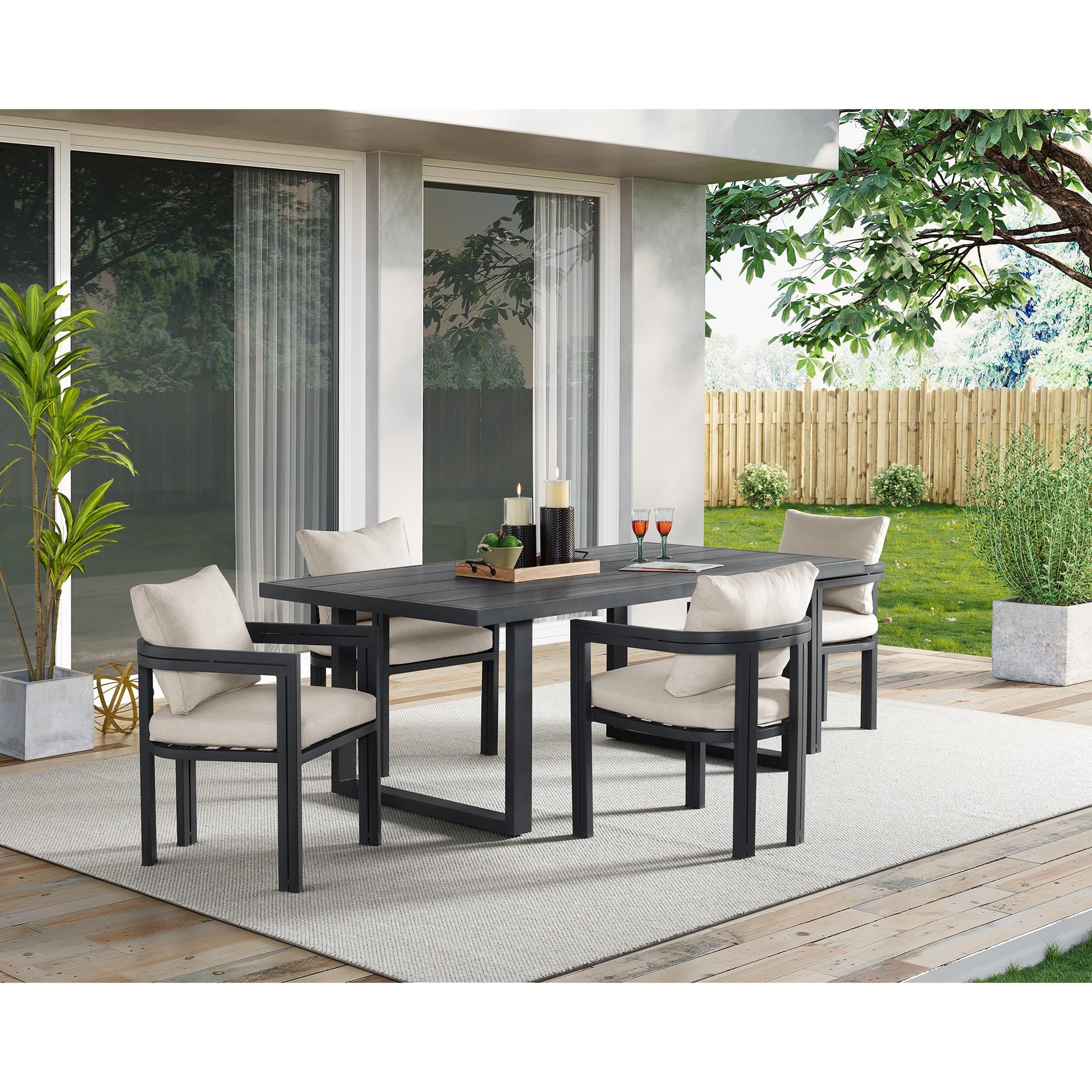  Elements International Playa O-16230-3-SC Dining Chair IMAGE 4