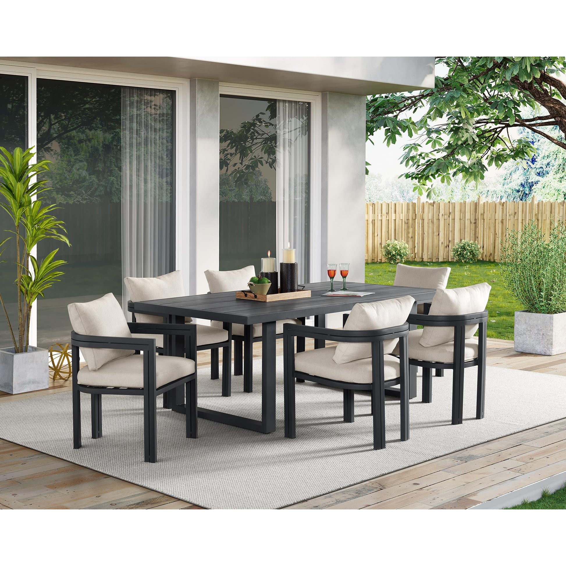  Elements International Playa O-16230-3-SC Dining Chair IMAGE 5