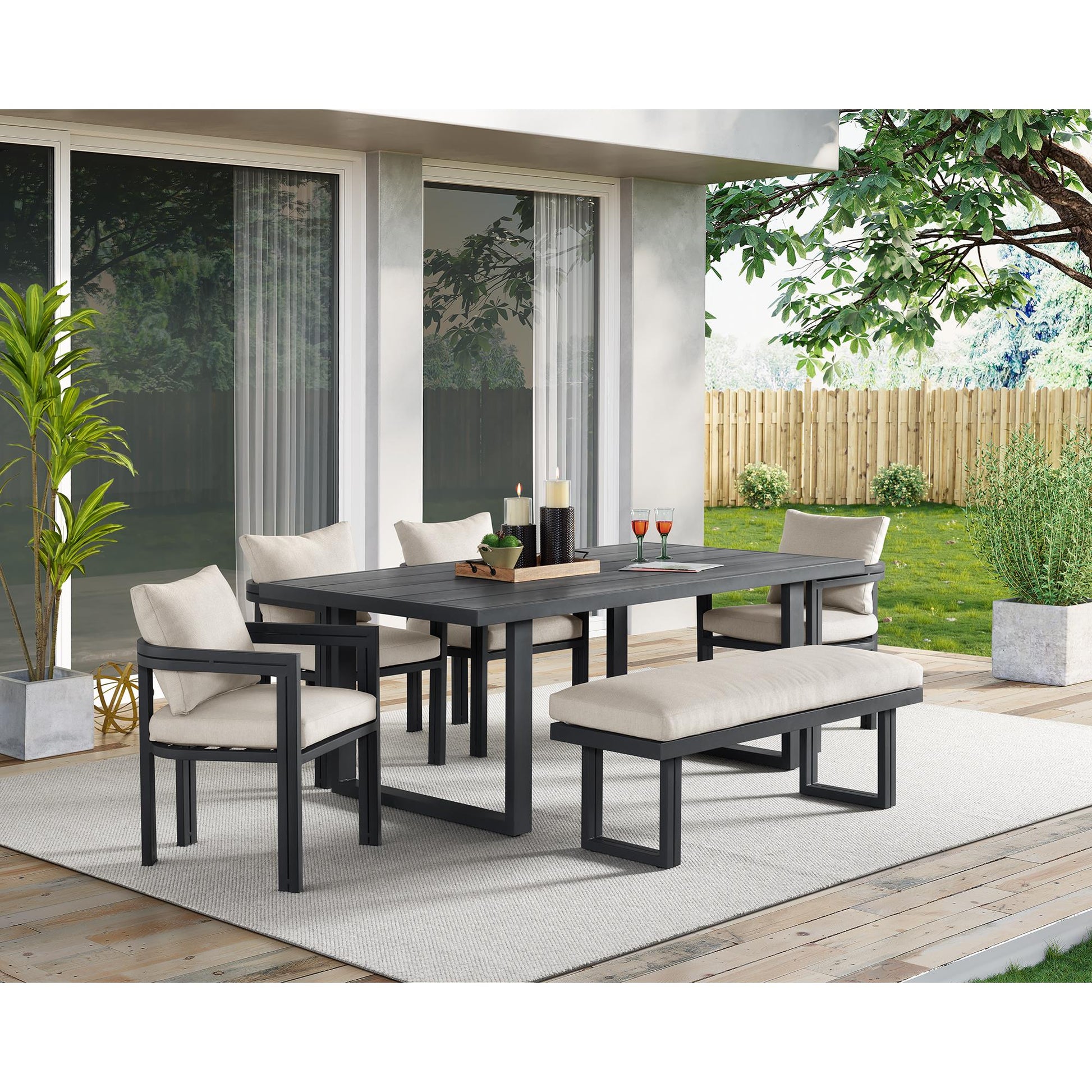  Elements International Playa O-16230-3-SC Dining Chair IMAGE 6