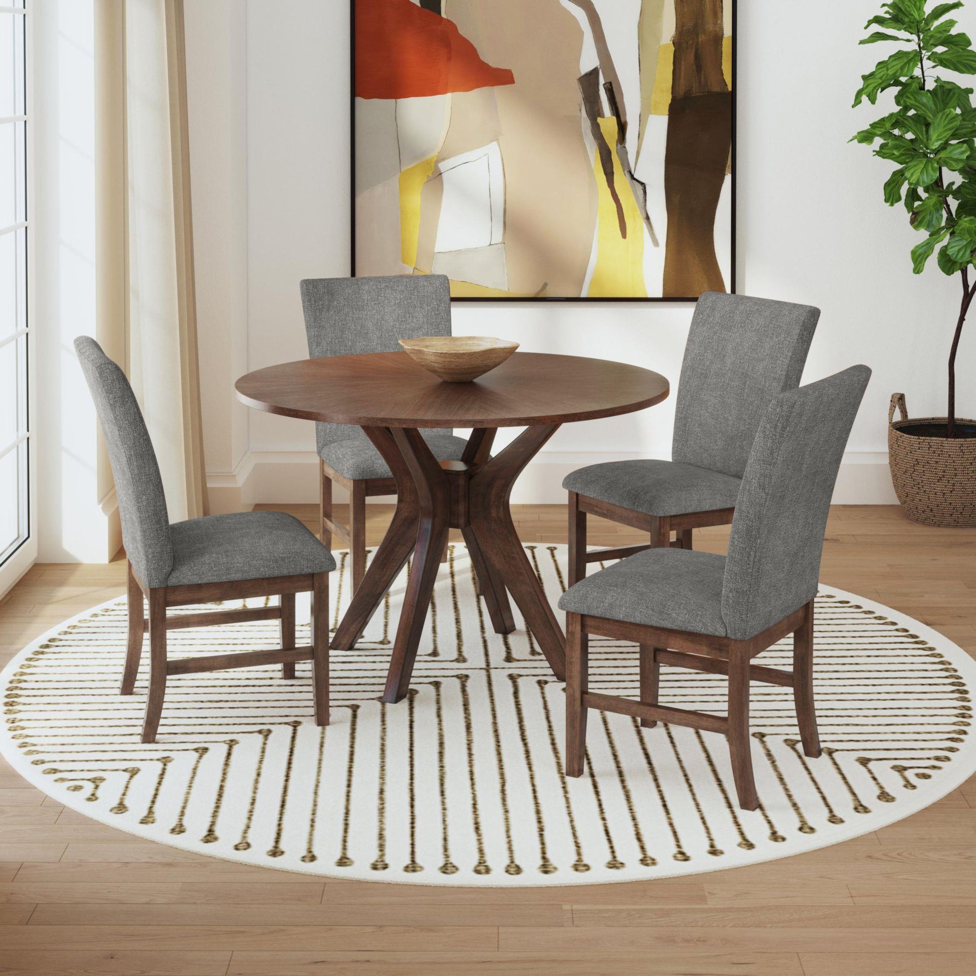  Elements International Santa Barbara D-16550-5-SCS Dining Side Chair IMAGE 5