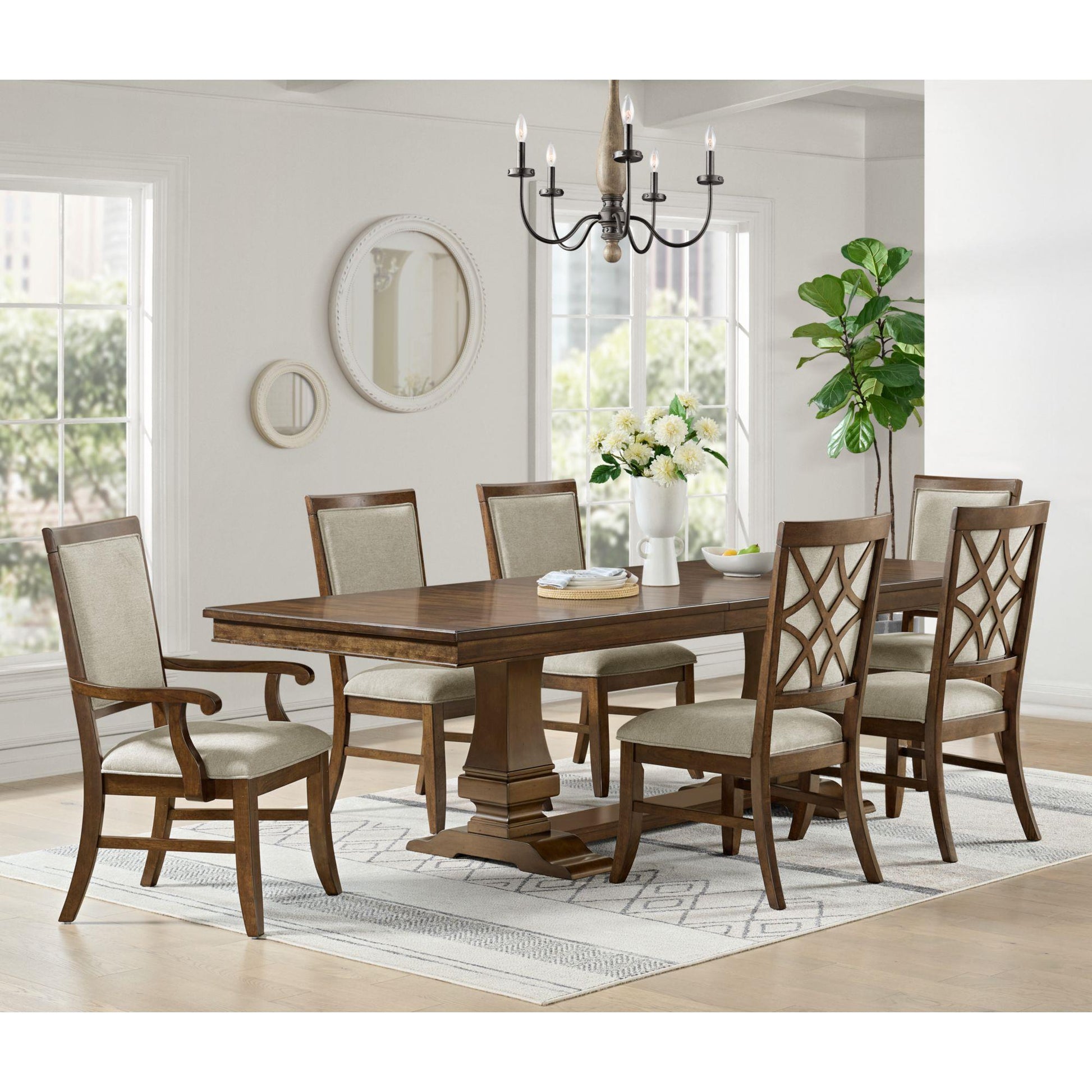  Elements International Phillipe D-5210-5-DT Dining Table IMAGE 6