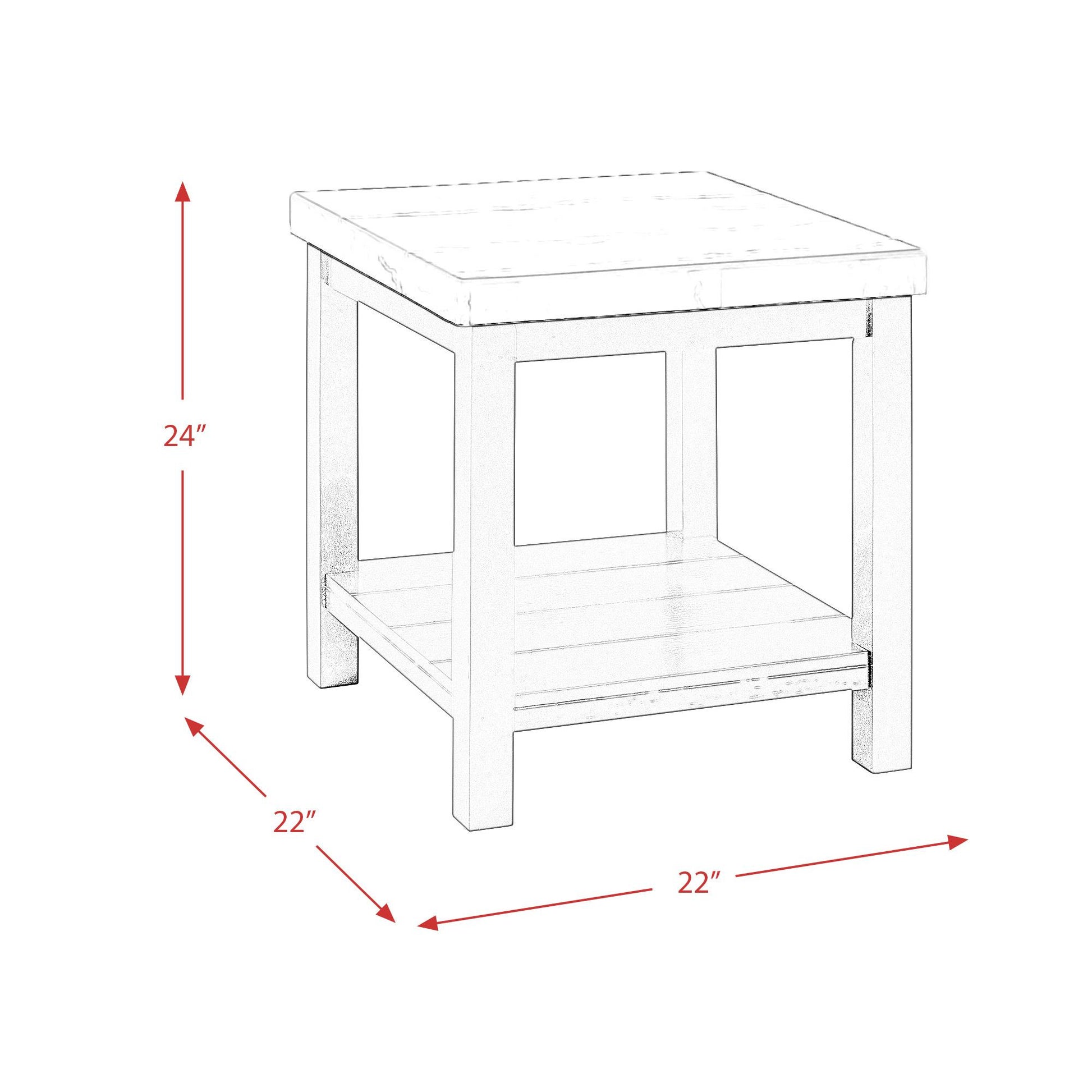  Elements International Marcello CML100ET End Table IMAGE 8