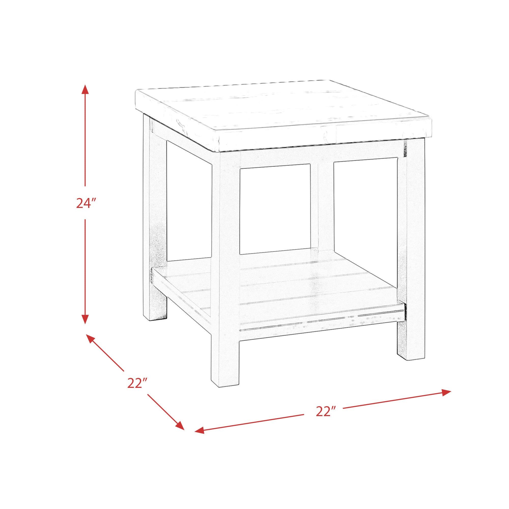  Elements International Marcello CML100ET End Table IMAGE 8