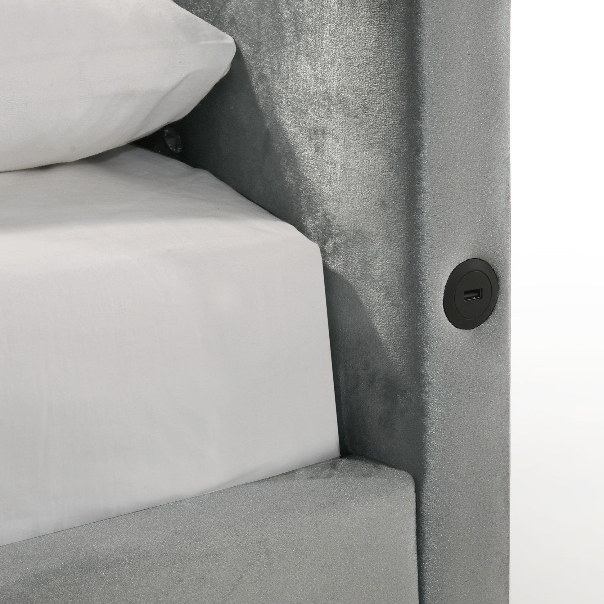  Elements International Amberley B-480-3-FCB Full Upholstered Corner Bed IMAGE 7