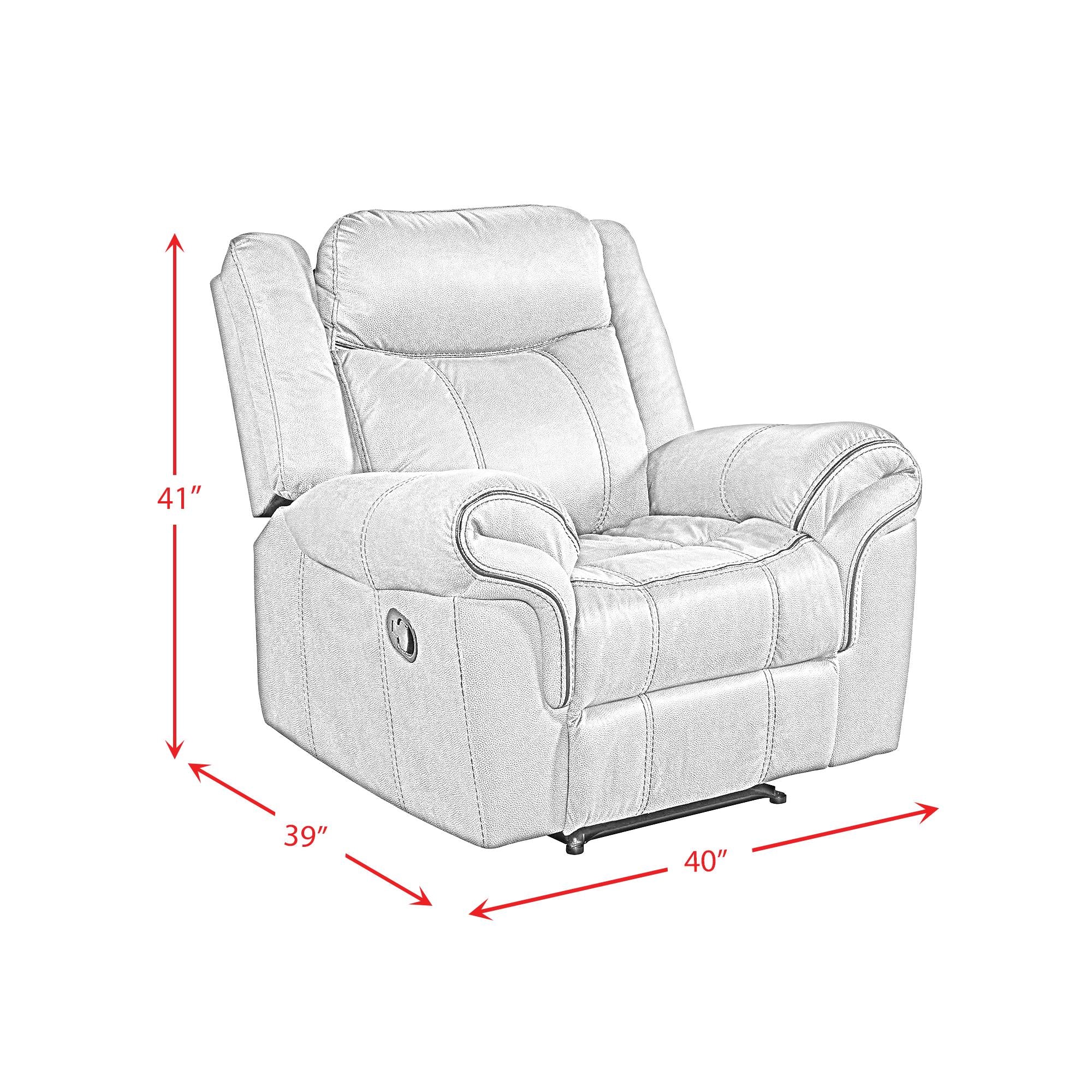  Elements International Sorrento 59928-095-2X Glider Recliner IMAGE 11