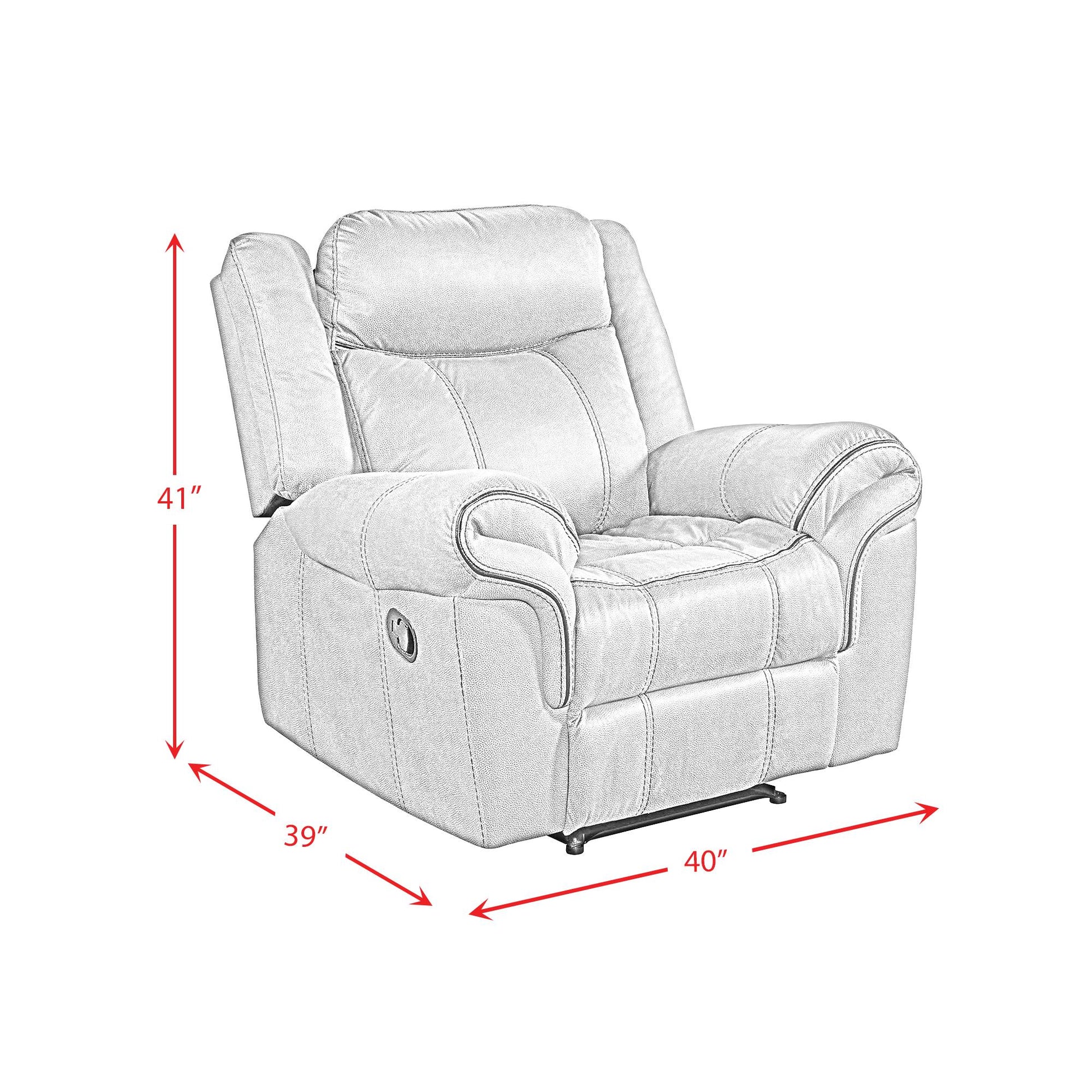  Elements International Sorrento 59928-095-1X Glider Recliner IMAGE 9