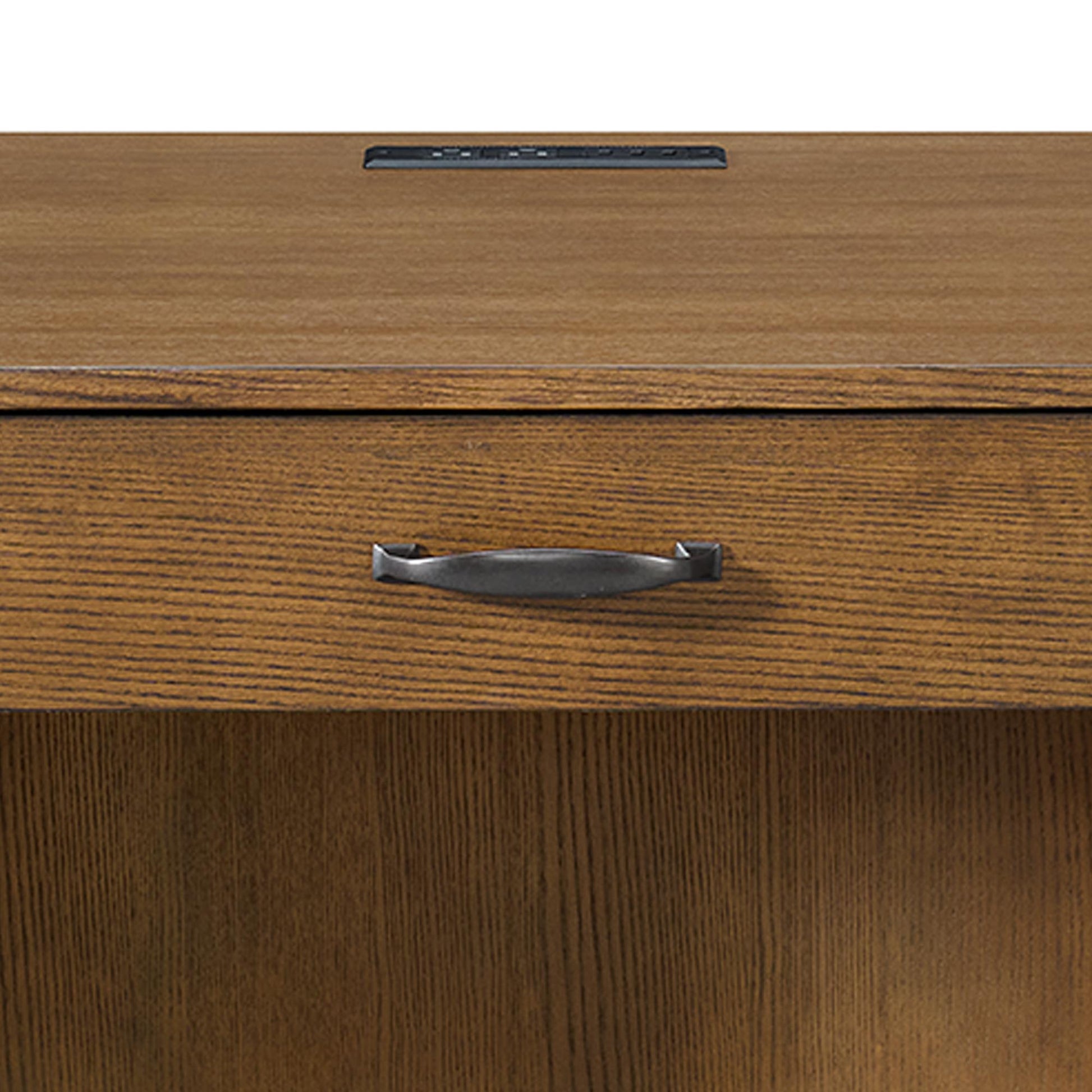  Elements International Portico H-15970-6-DK2 Half Pedestal Desk IMAGE 8