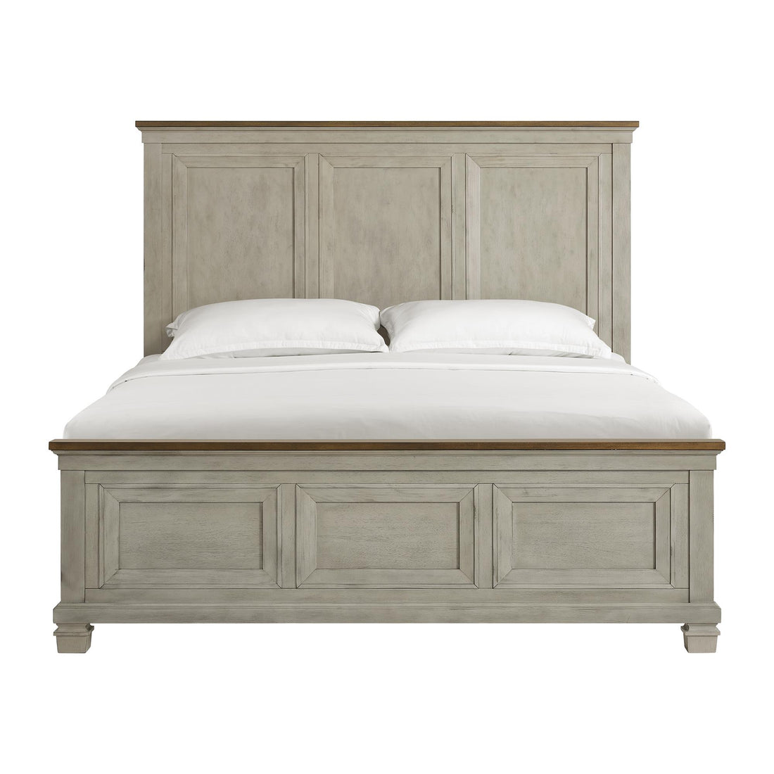  Elements International Farmington B-9890-7-KB King Panel Bed IMAGE 1